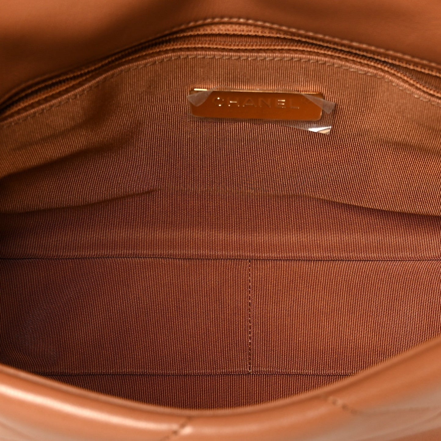 Lambskin Quilted Medium Chanel 19 Flap Brown