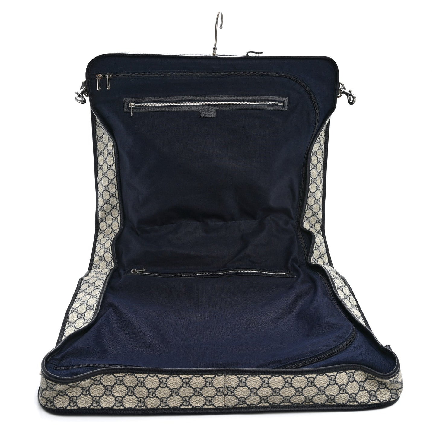 GG Supreme Monogram Web Savoy Garment Bag Beige Blue