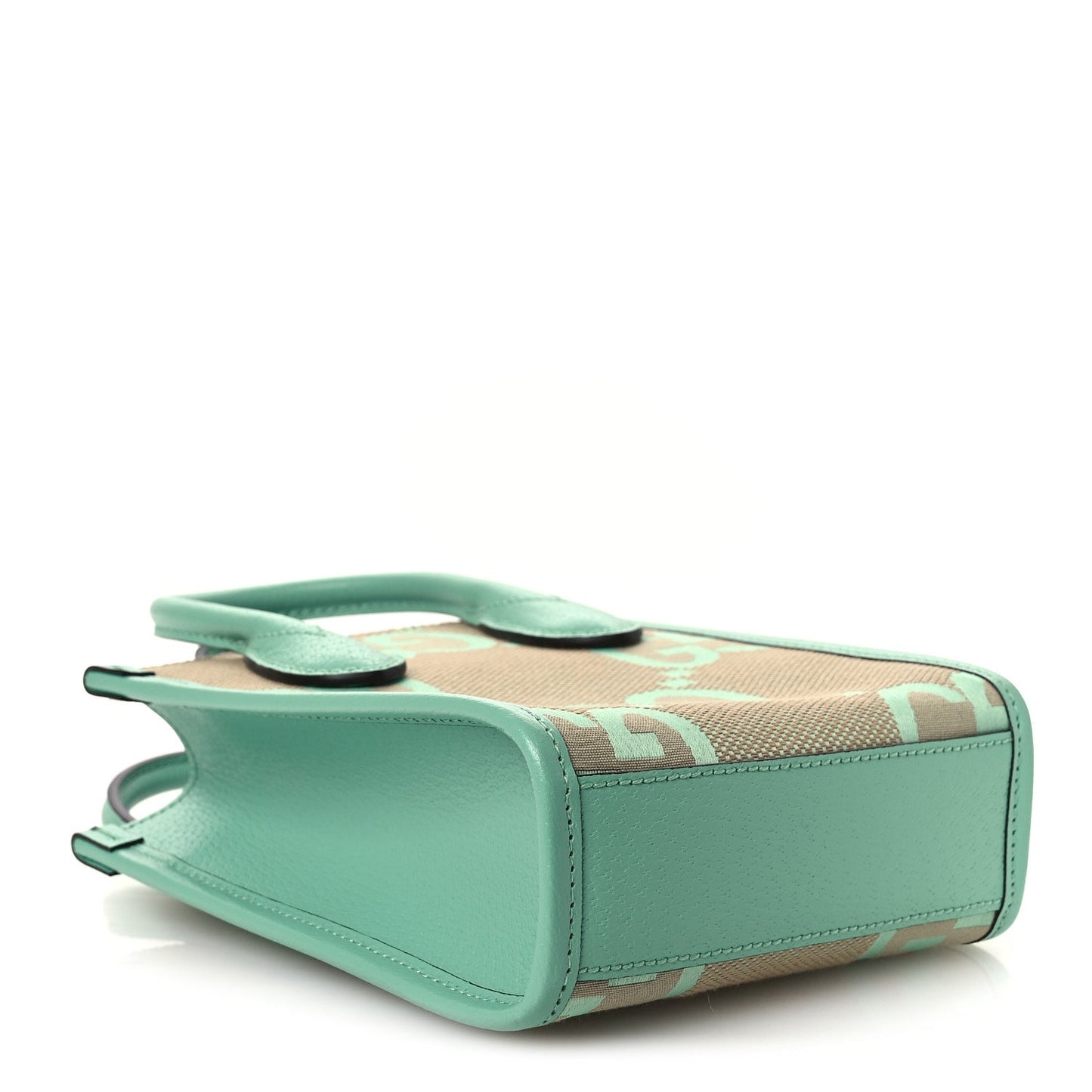 Monogram Jumbo GG Textured Dollar Calfskin Mini Tote Bag Pepperlight Mint