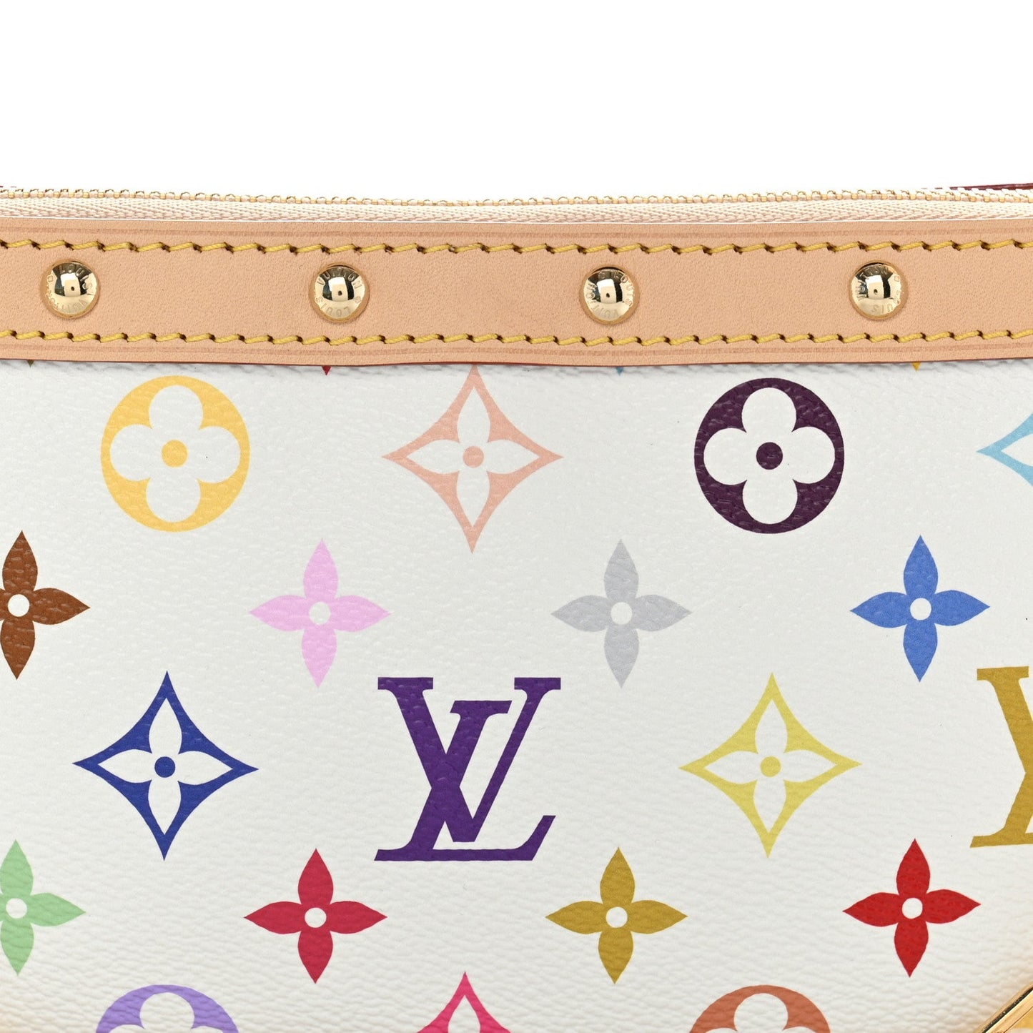 LV X TM Monogram Multicolor Pochette Accessories White
