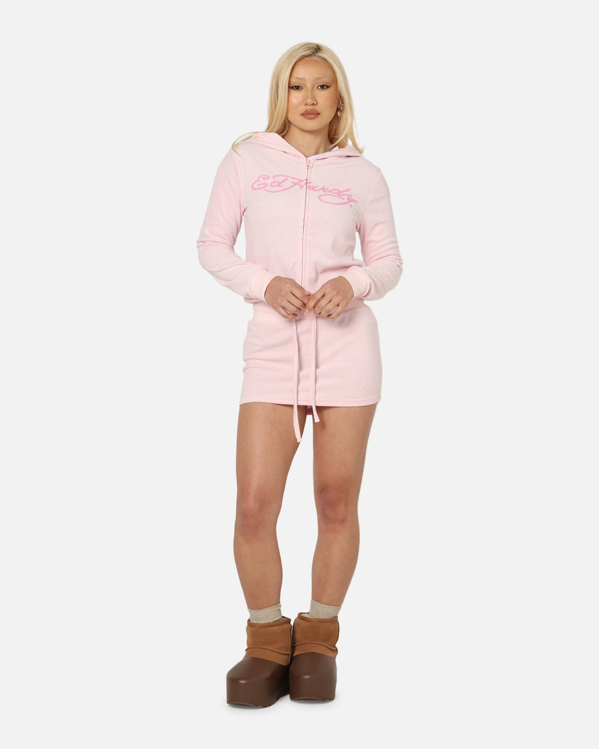 Ed Hardy Women's Lounge Hoodie Pink