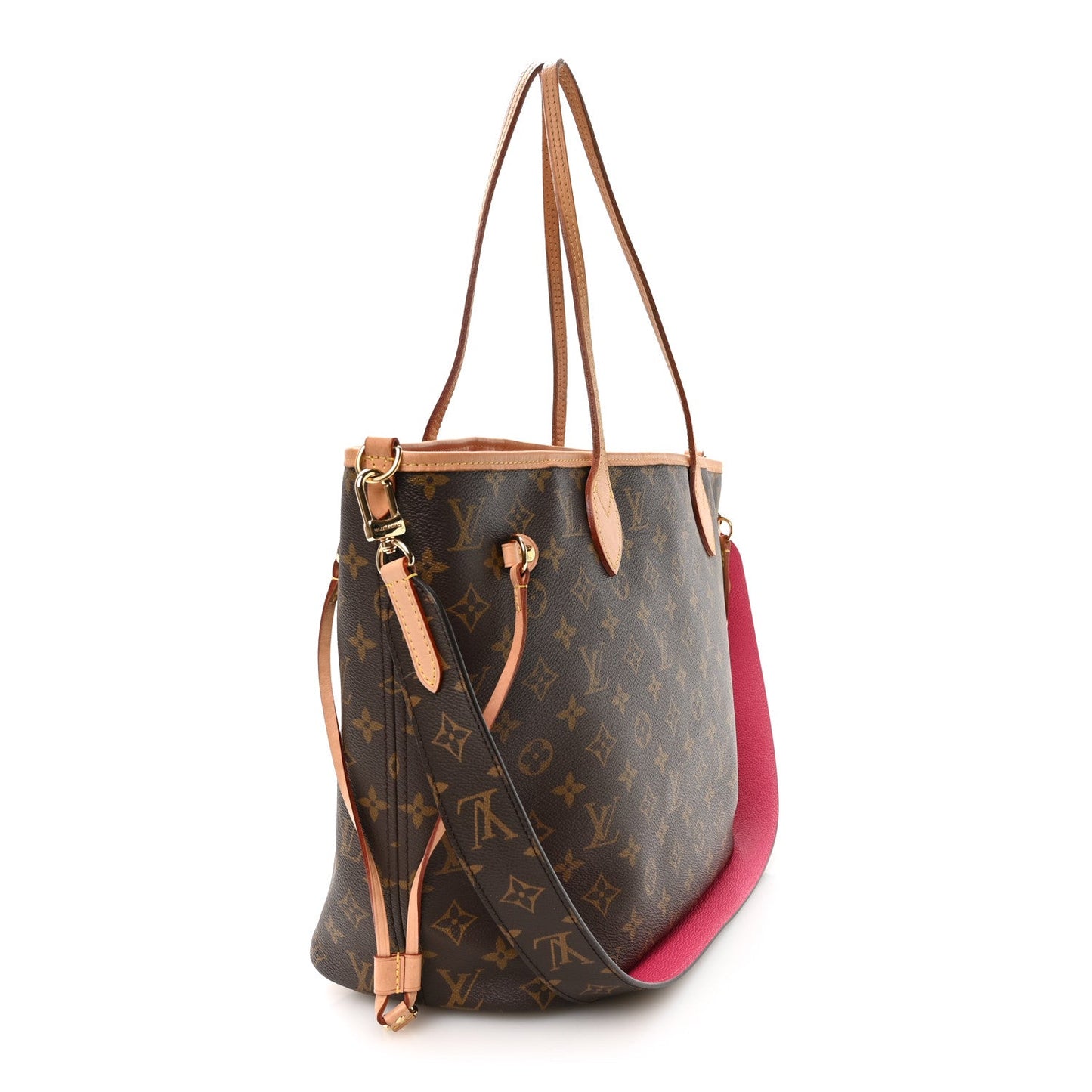 Monogram Inside Out Neverfull Bandouliere MM Rose Pondichery Rose Pondichery