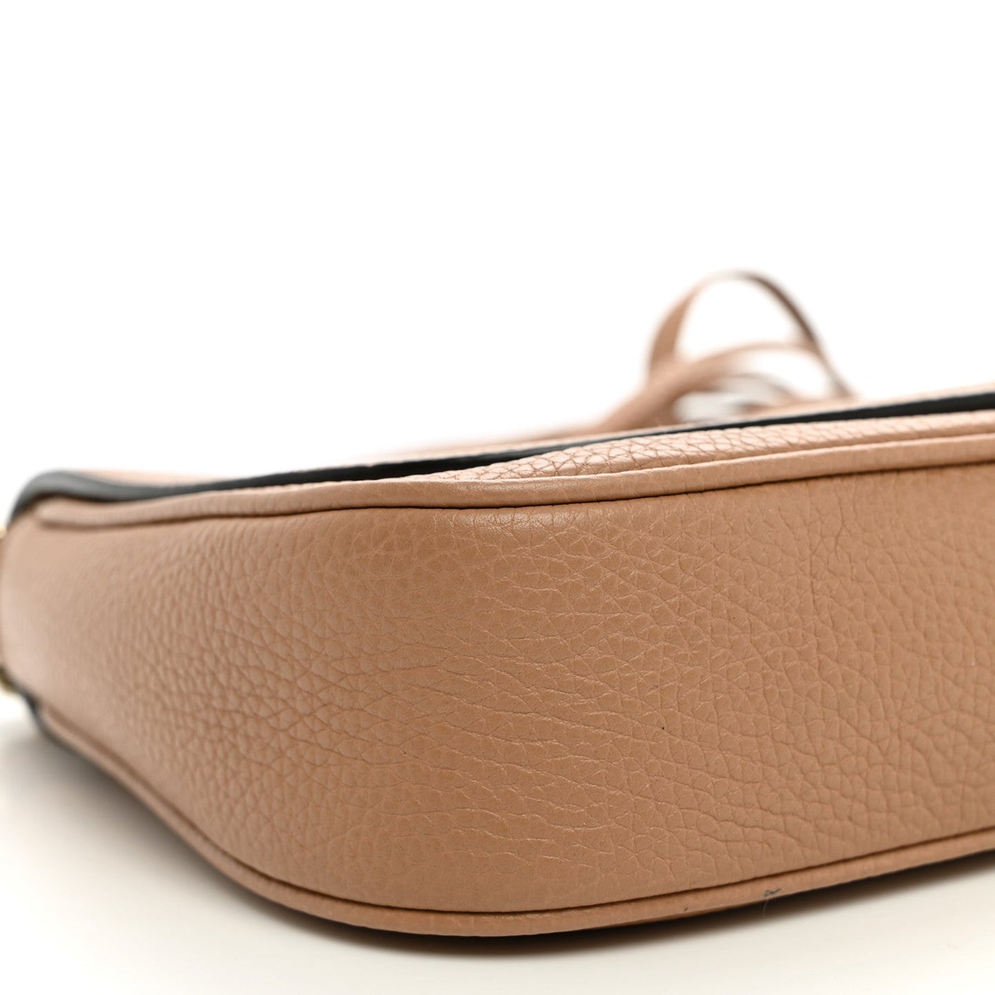 Pebbled Calfskin Medium Soho Flap Crossbody Camelia