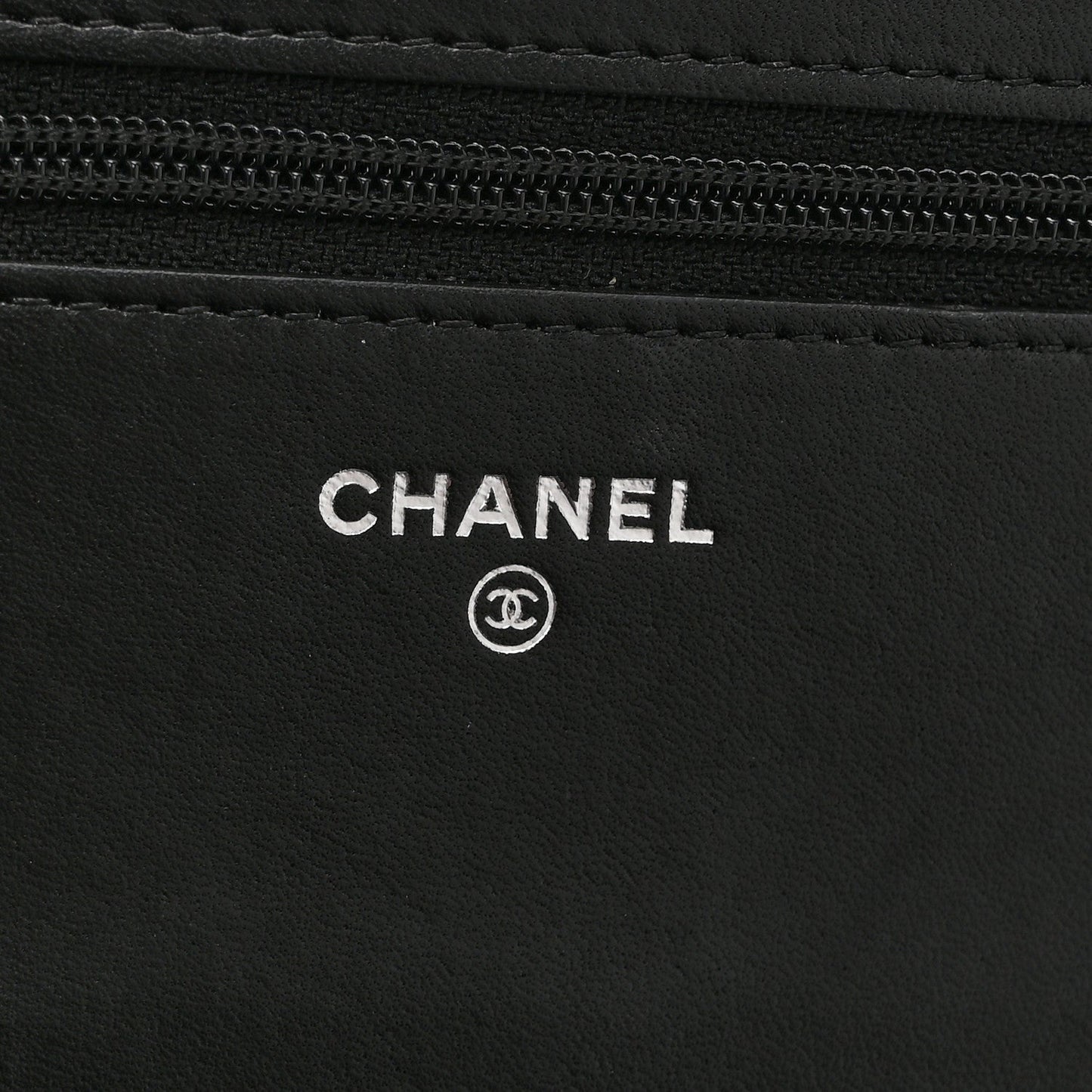 Printed Lambskin Airlines Wallet On Chain WOC White Blue Black