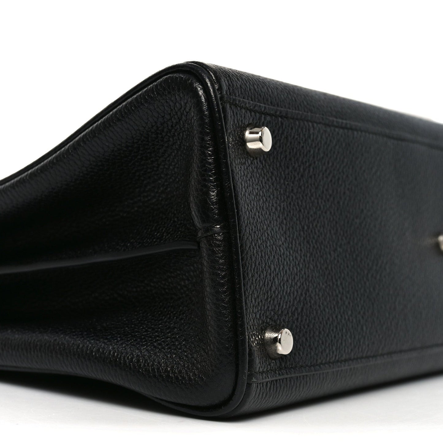 Grainy Calfskin Medium Zumi Top Handle Bag Black