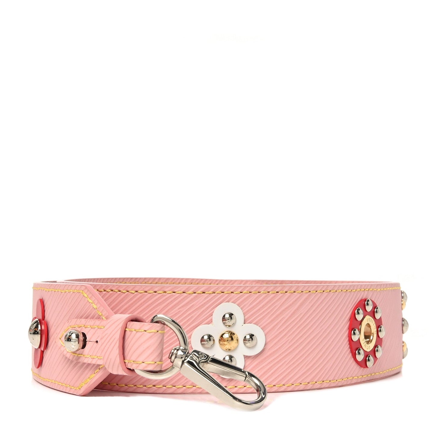 Epi Mechanical Flowers Bandouliere Shoulder Strap  Rose Ballerine