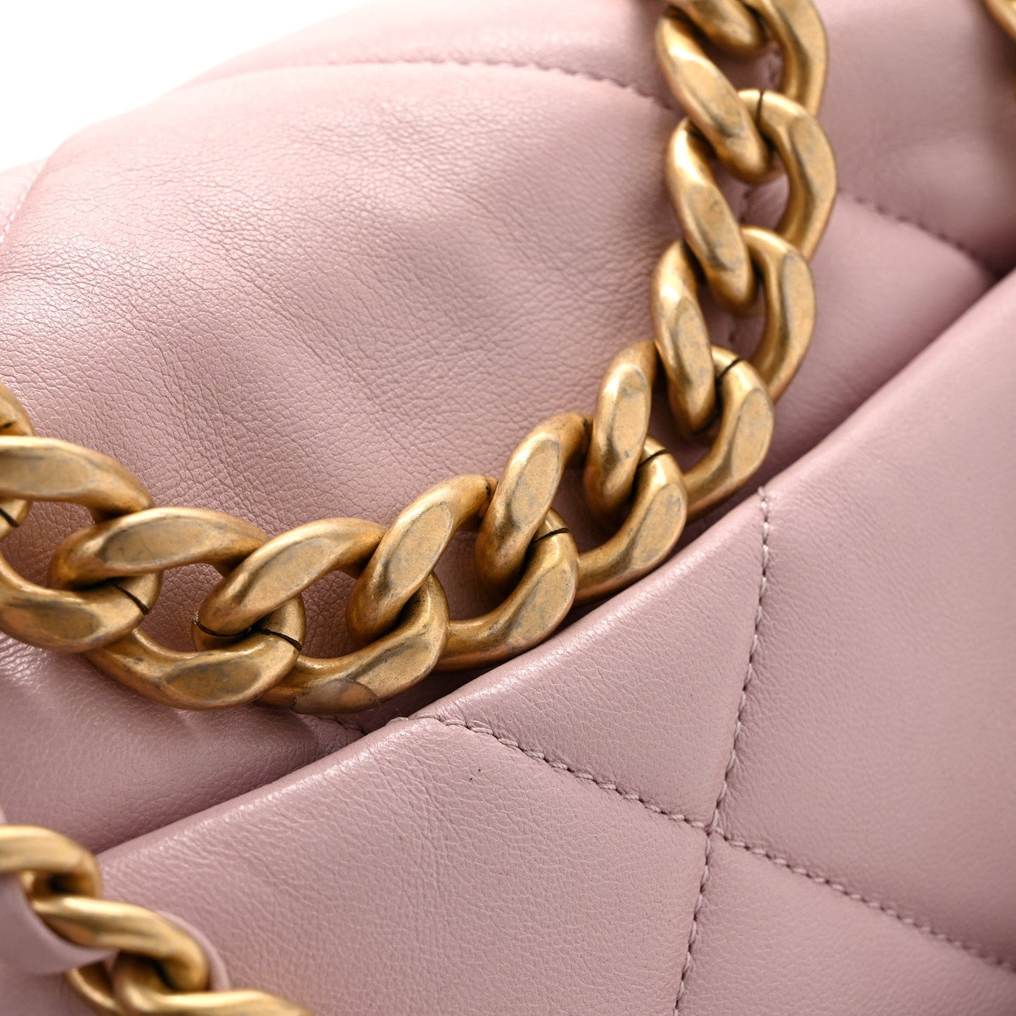 Lambskin Quilted Medium Chanel 19 Flap Light Pink