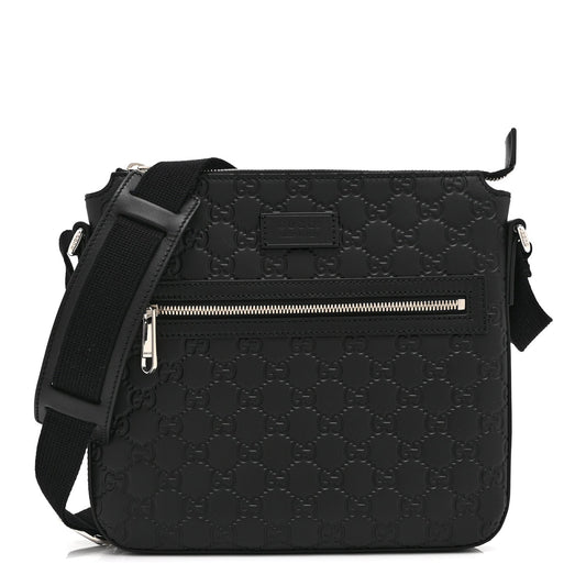 Guccissima Signature Small Messenger Bag Black