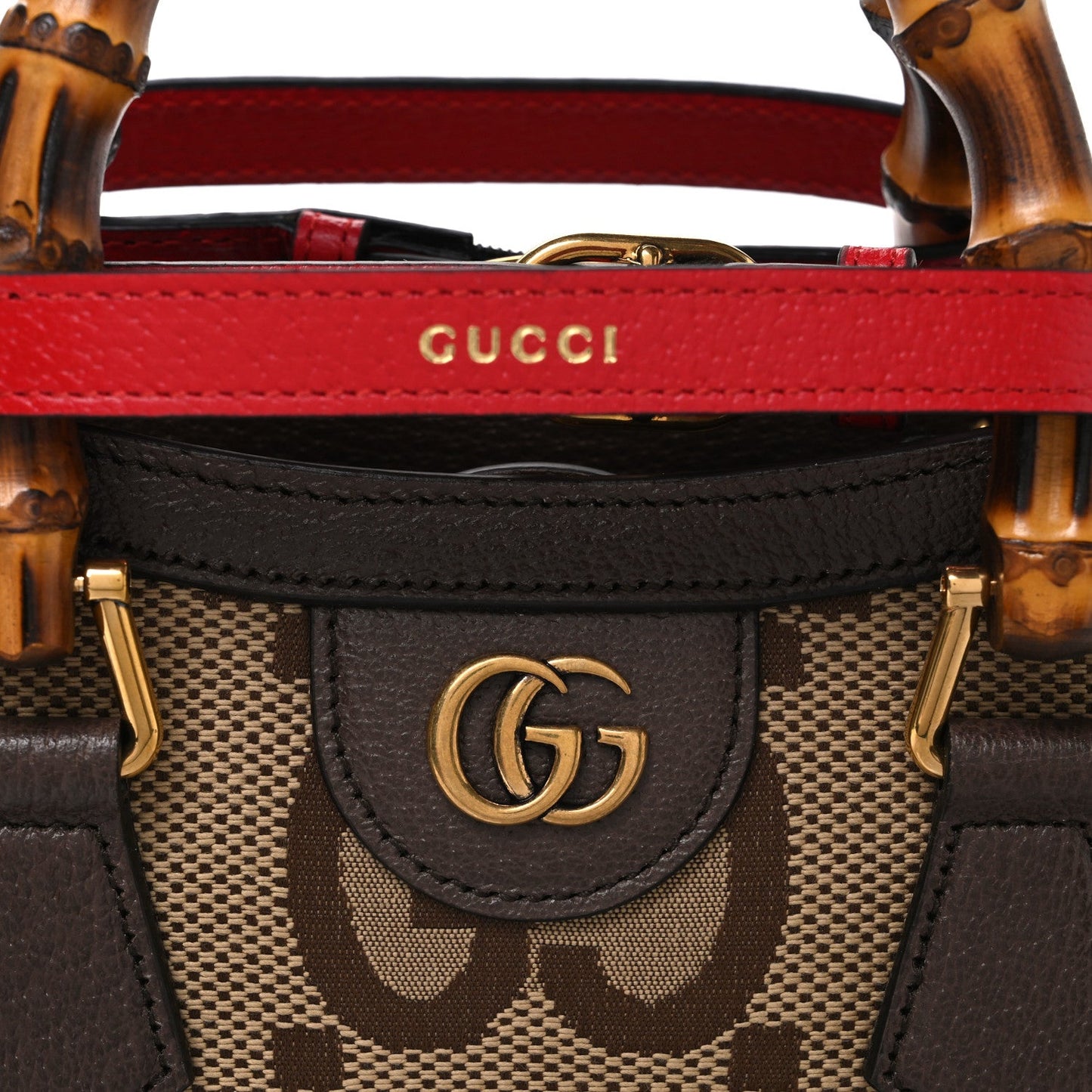 Monogram Jumbo GG Textured Dollar Calfskin Mini Diana Tote Bag Camel Ebony New Acero Pomegranate Red