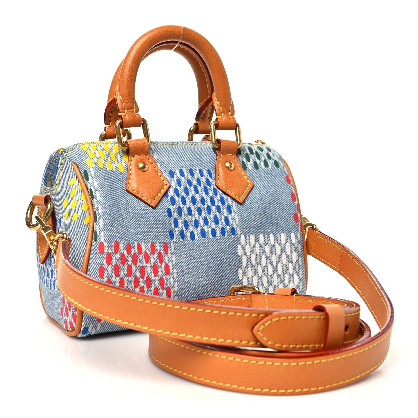 LV Vers Damier Denim Speedy Bandouliere 18 Multicolor