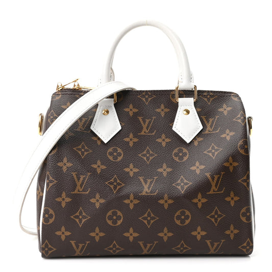 Monogram LV Match Speedy Bandouliere 25 White