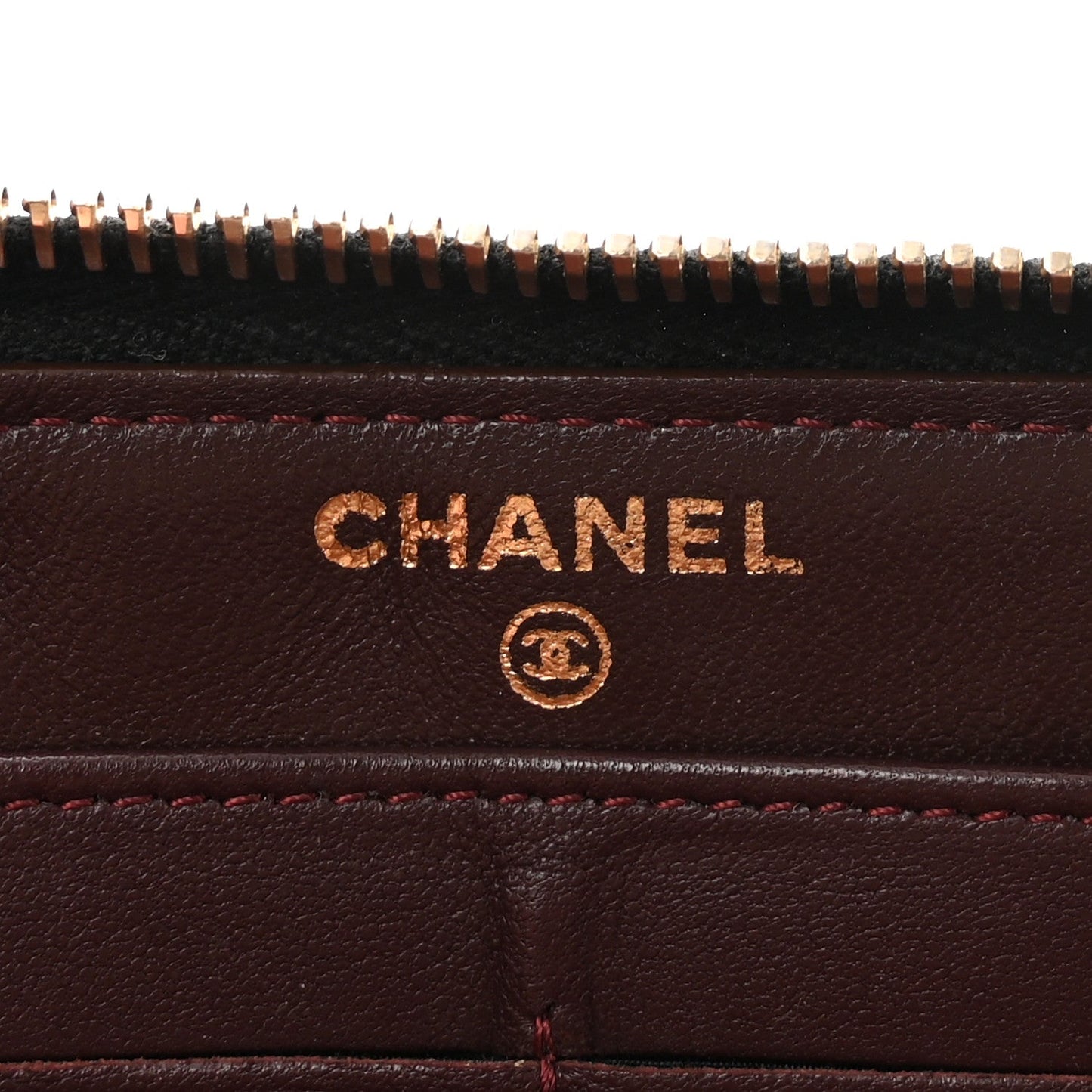 Lambskin Quilted Large Gusset Zip Around Wallet Black