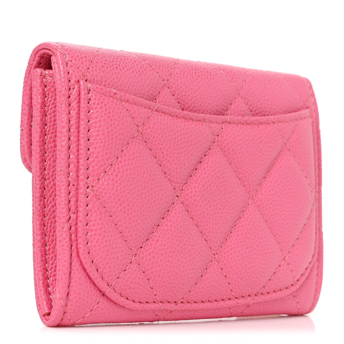 Caviar Quilted Coin Purse Pink