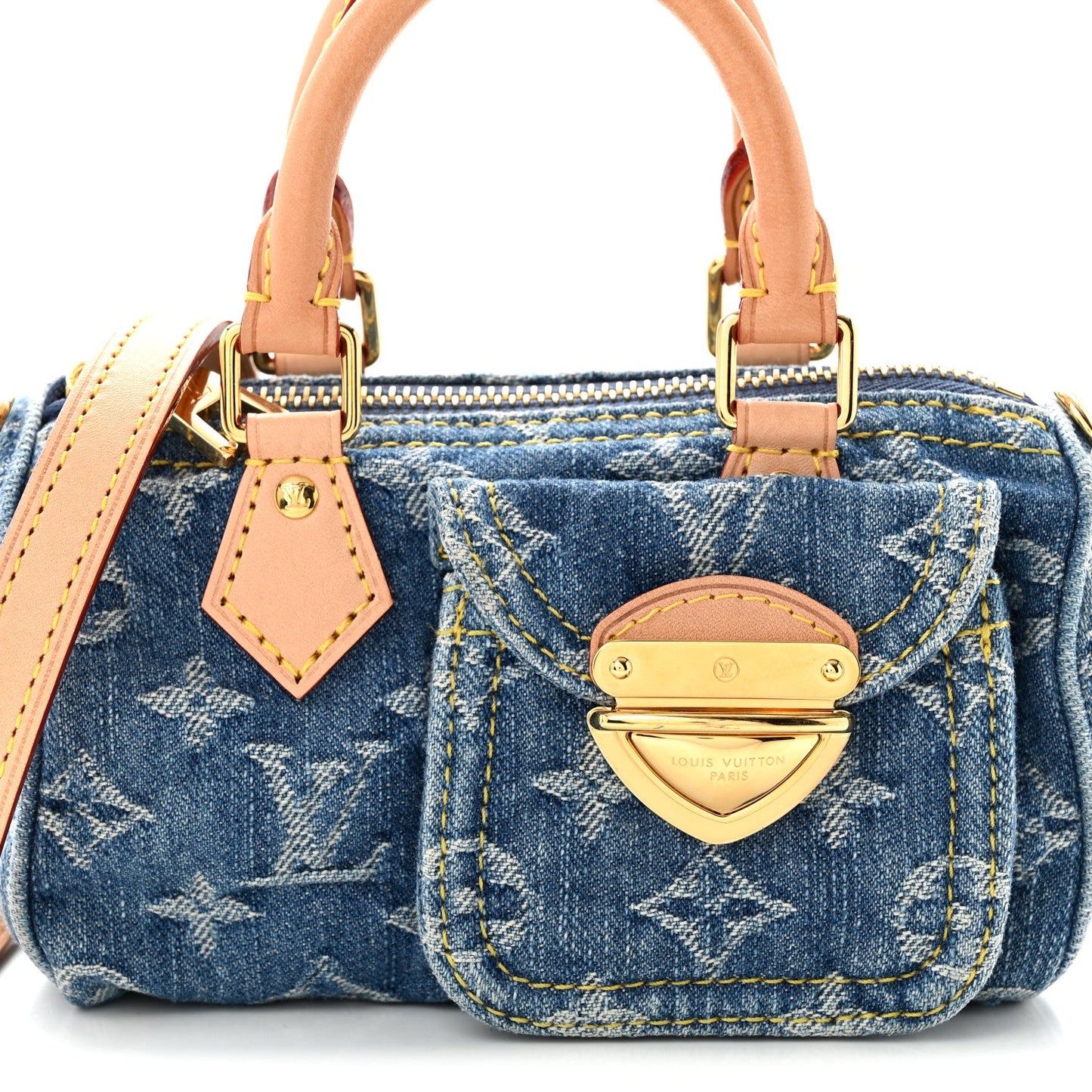 Monogram Denim Nano Speedy Blue