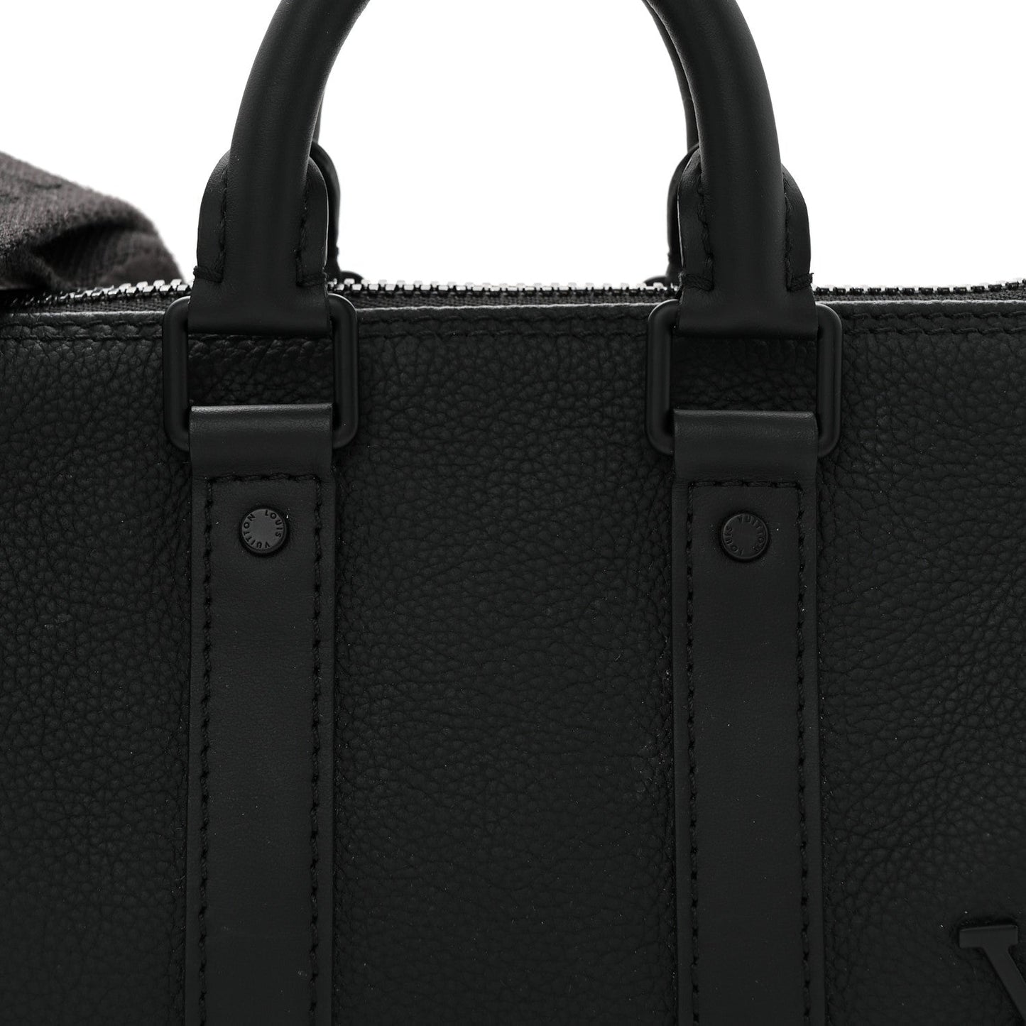 Grained Calfskin Aerogram Keepall XS Black