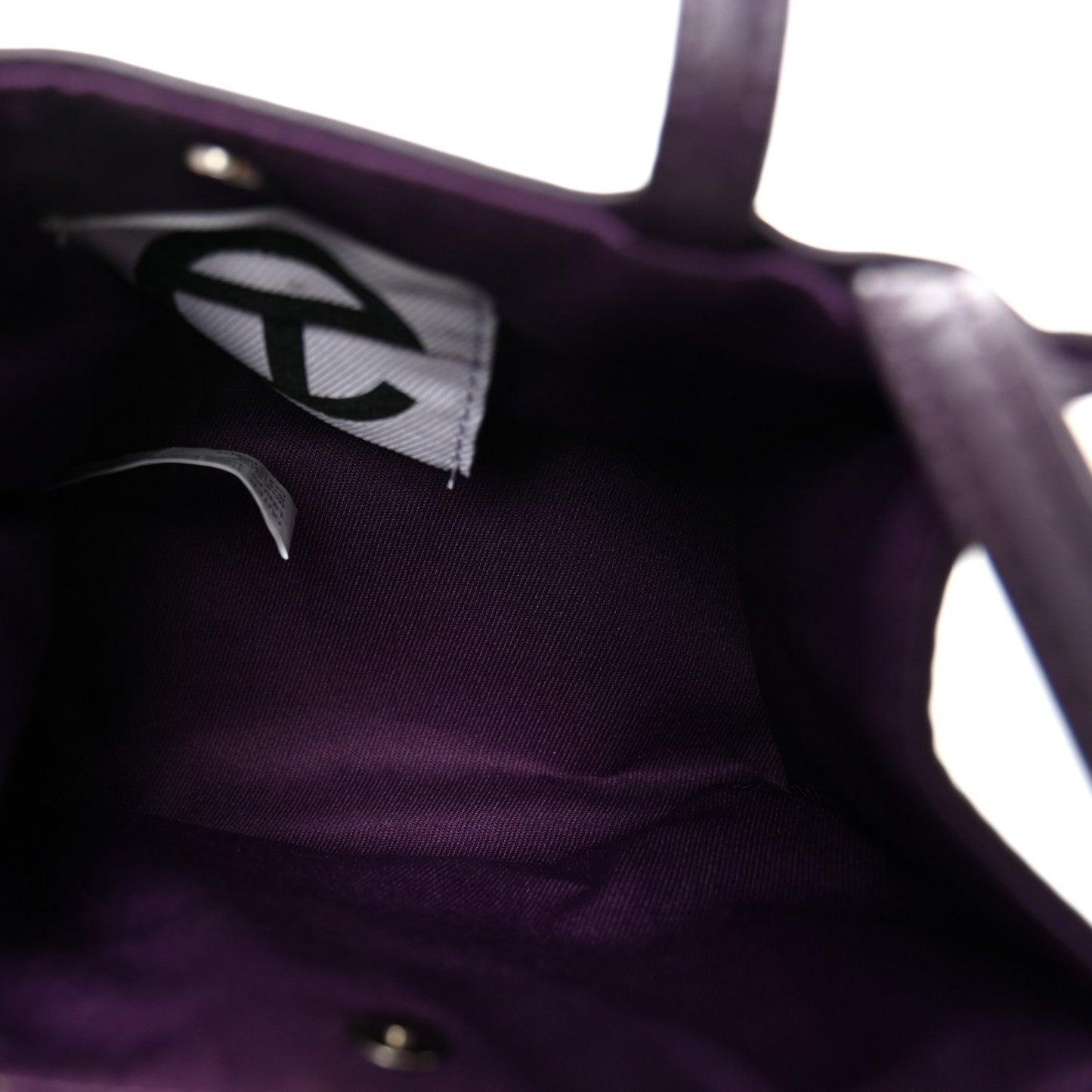 Vegan Leather Small Shopping Bag Eggplant