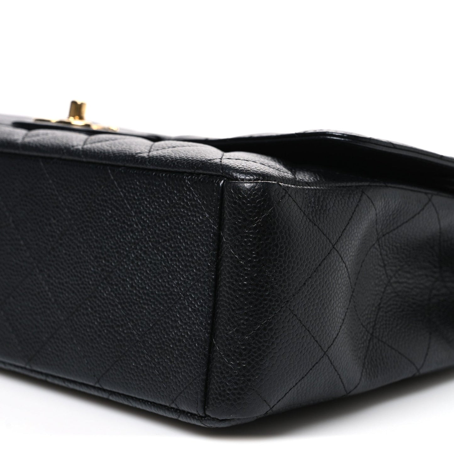 Caviar Quilted Maxi Double Flap Black