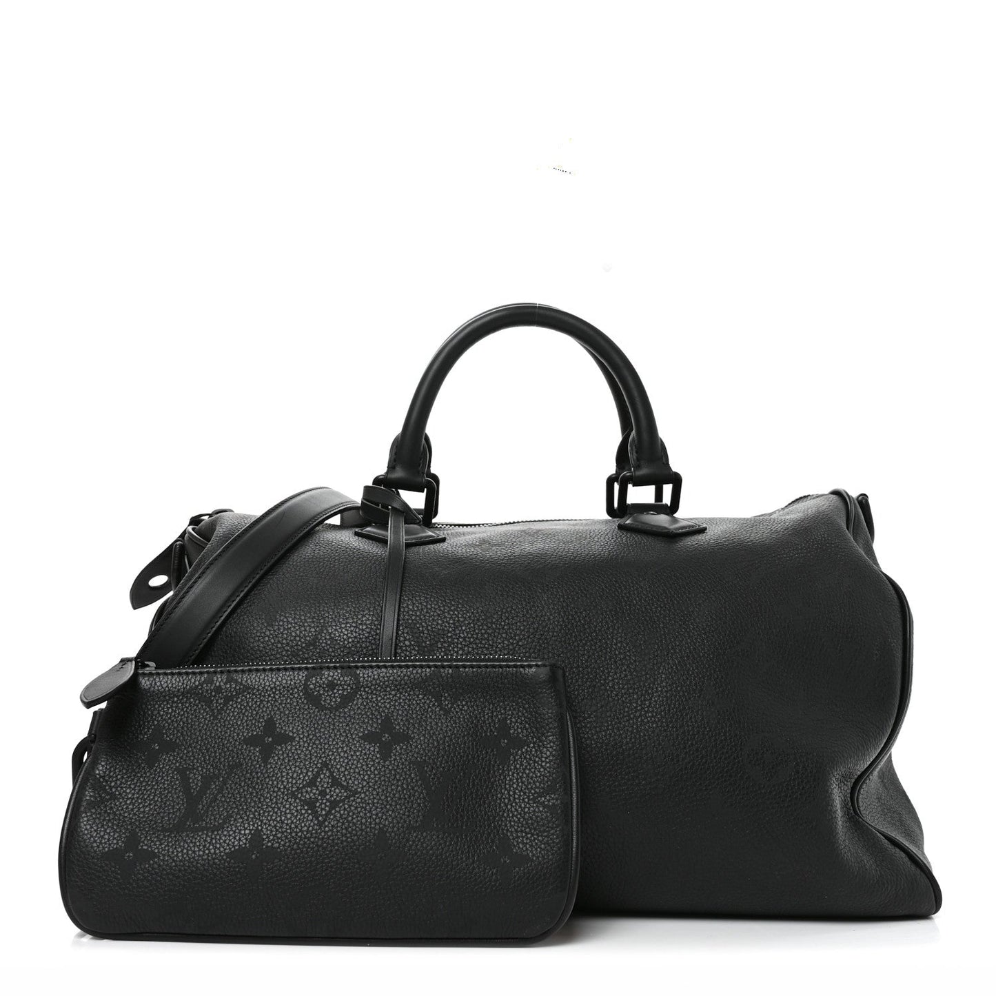 Calfskin Monogram Speedy P9 Bandouliere 40 Ultra Black