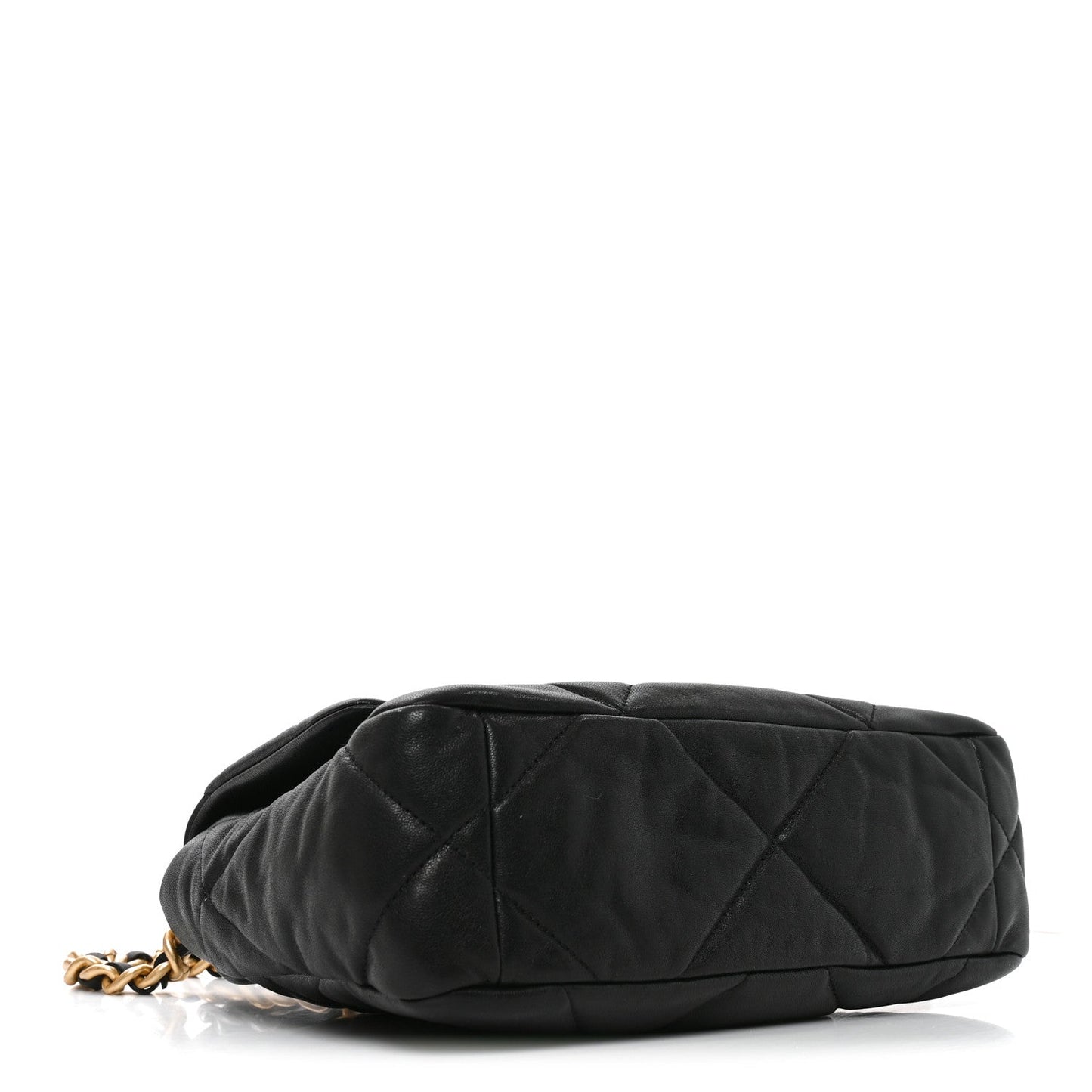 Goatskin Quilted Medium Chanel 19 Flap Black