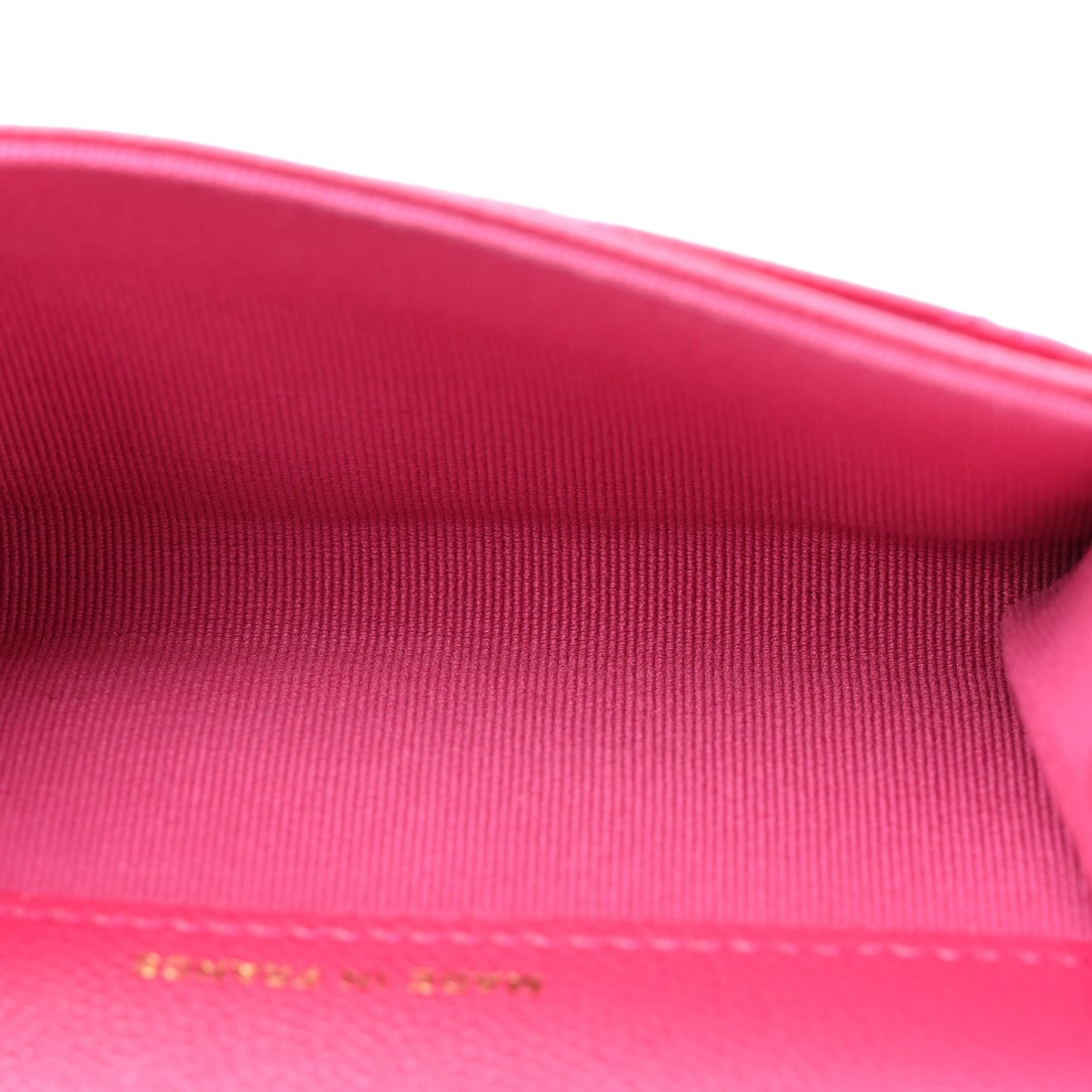 Caviar Quilted Flap Card Holder Wallet Pink
