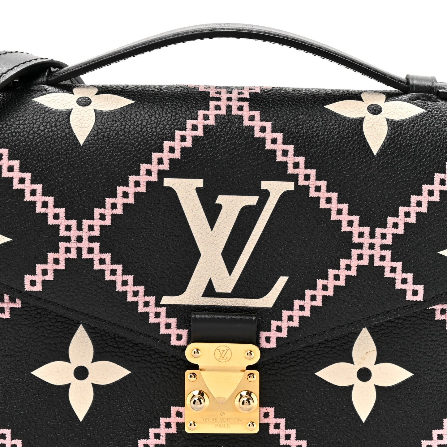 Empreinte Monogram Giant Broderies Pochette Metis Black
