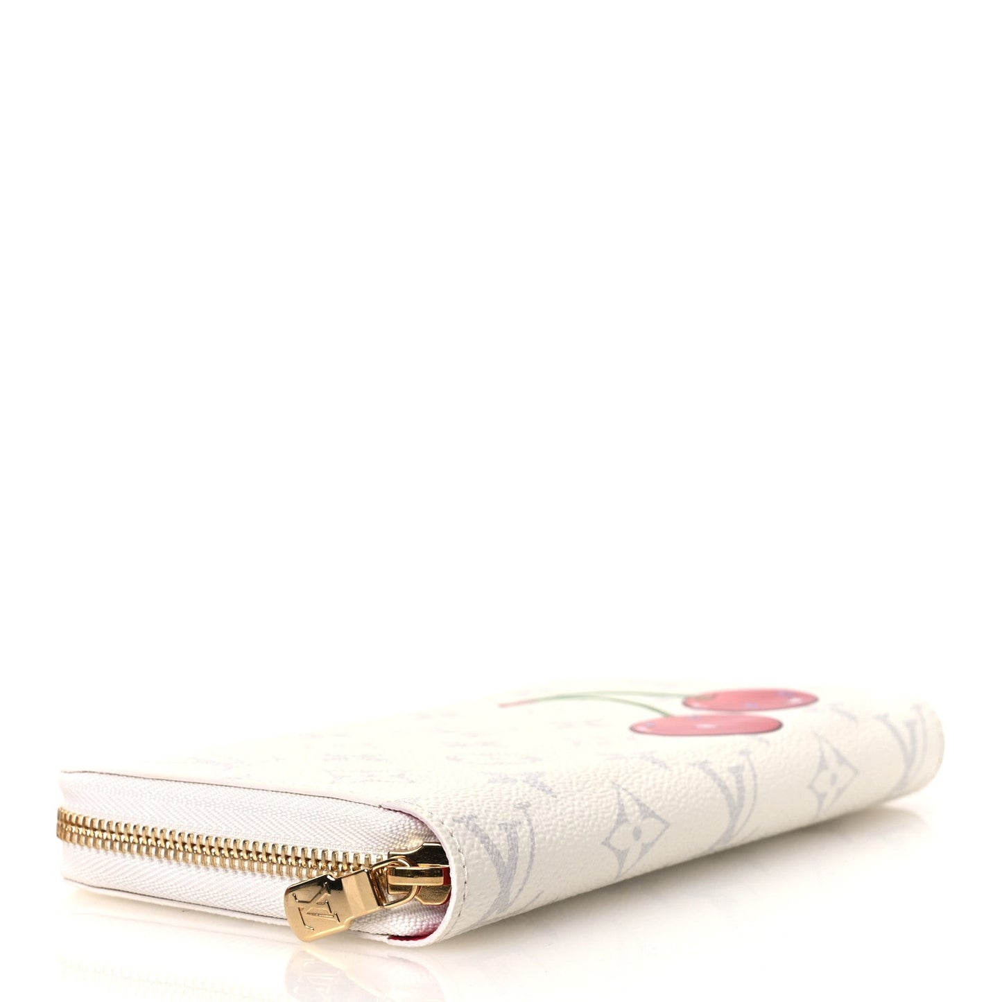 LV X TM Monogram Cerises Zippy Wallet White