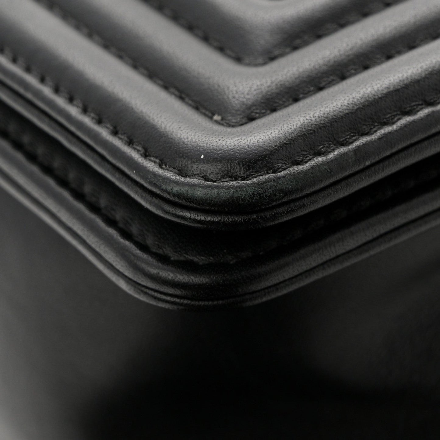 Calfskin Quilted New Medium Boy Flap Black