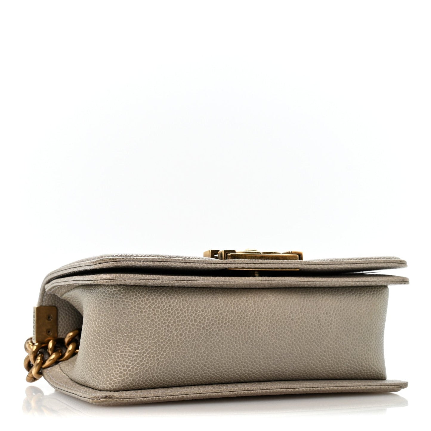 Caviar Quilted Small Boy Flap Grey