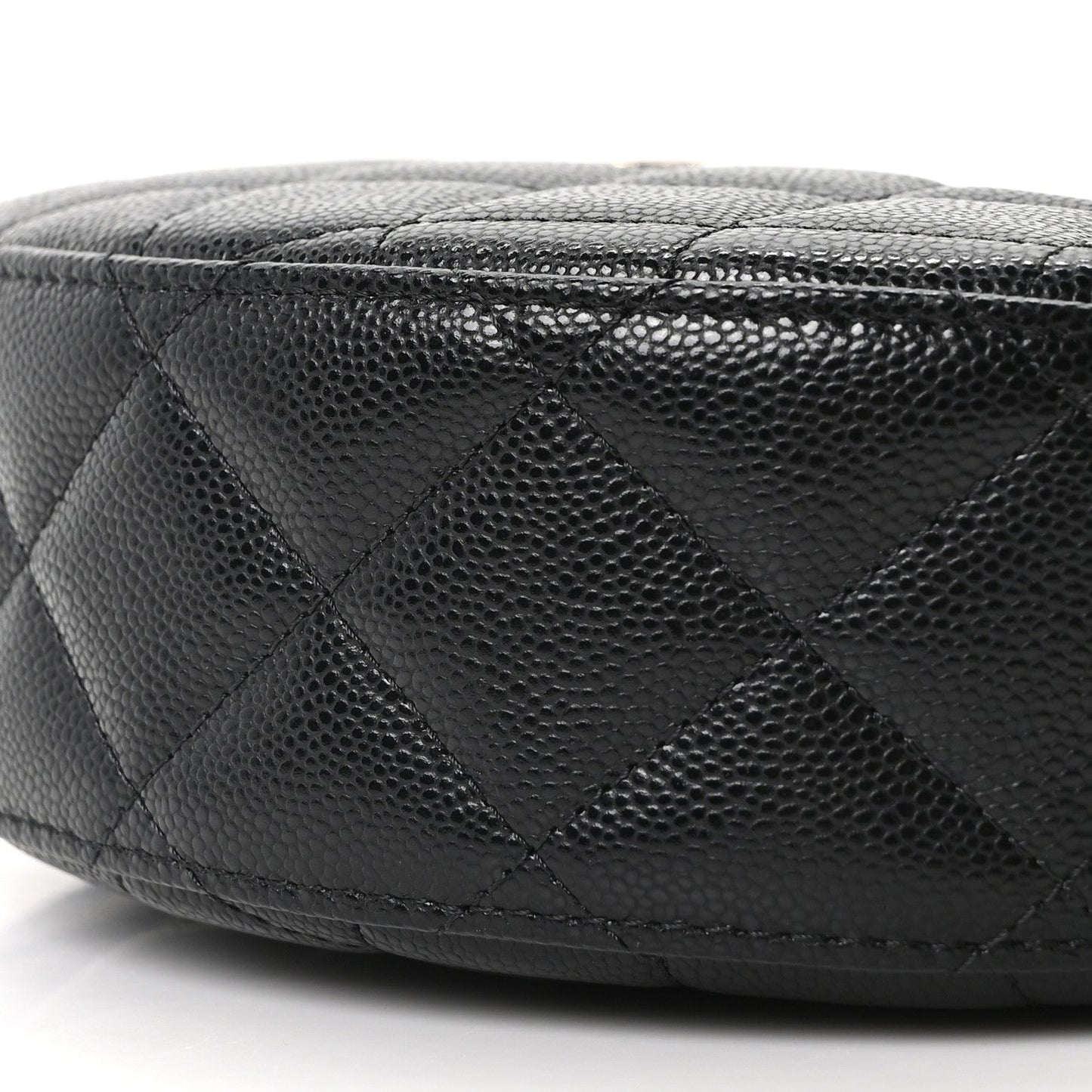 Caviar Quilted Clutch With Chain Black