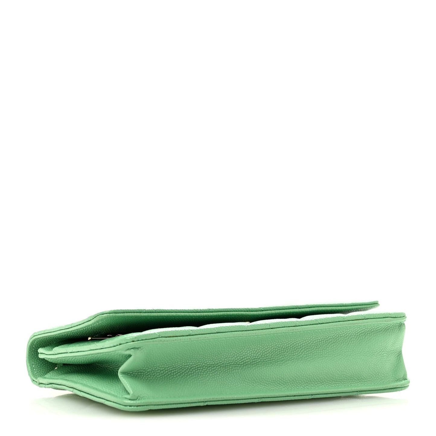 Caviar Quilted Wallet On Chain WOC Green