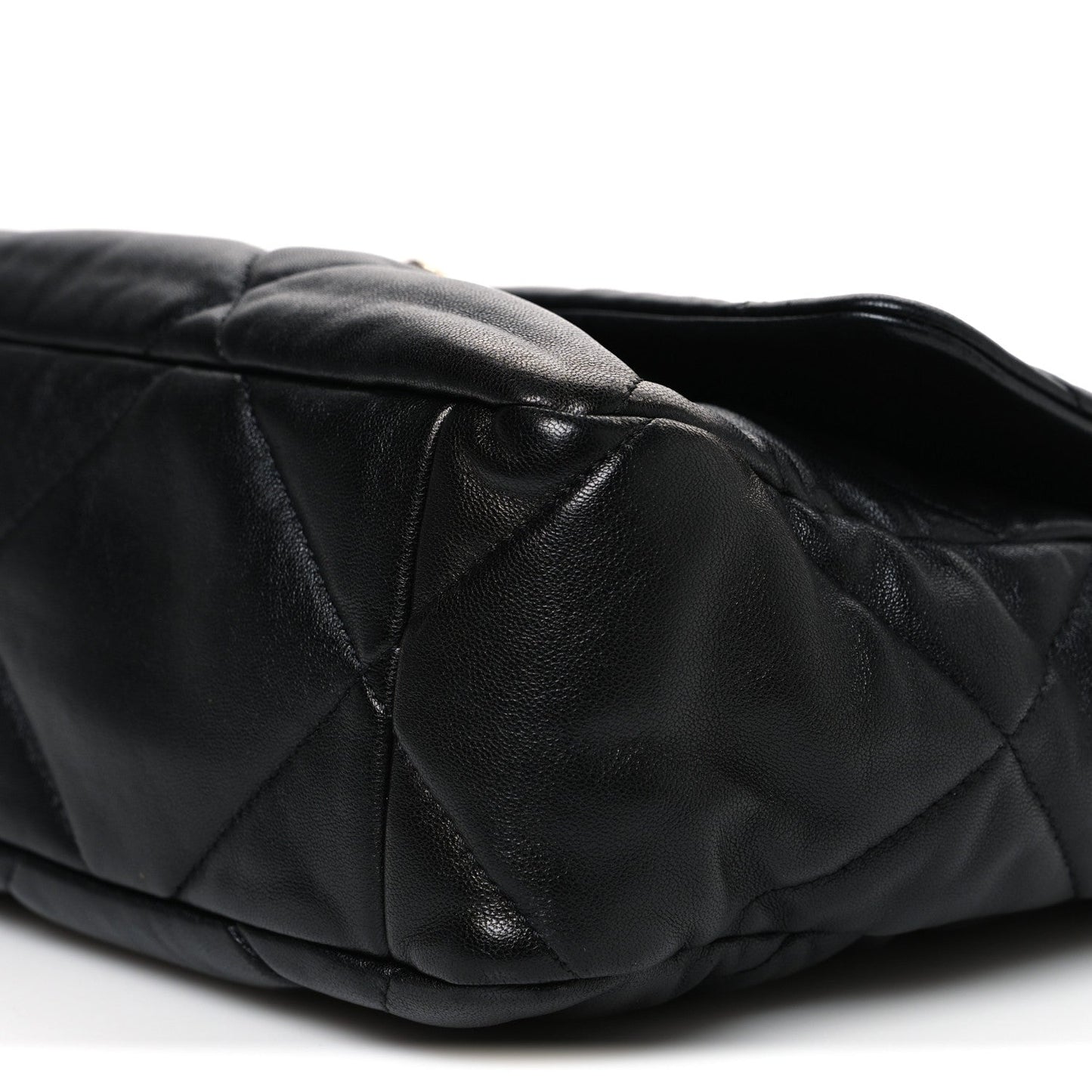 Lambskin Quilted Large Chanel 19 Flap Black