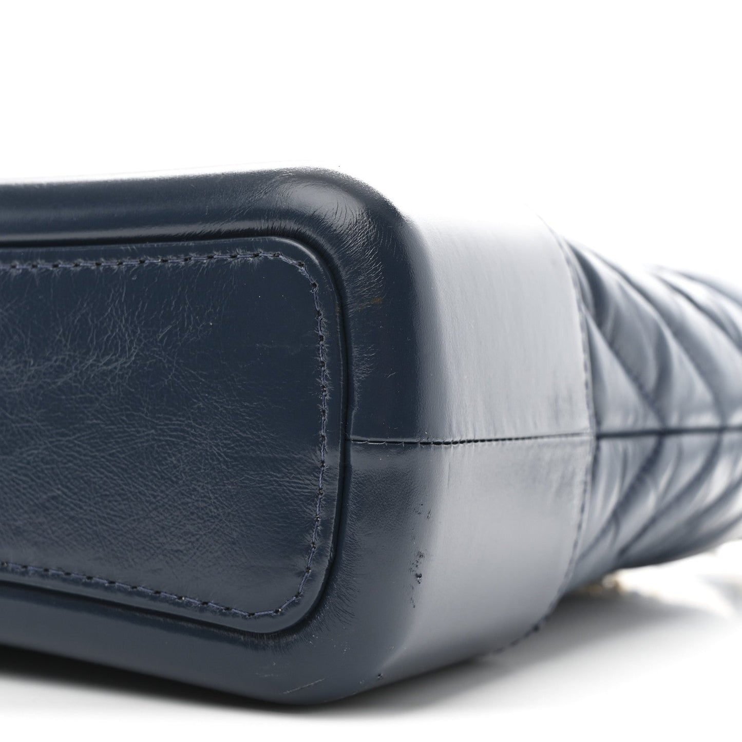 Aged Calfskin Chevron Quilted Medium Gabrielle Hobo Blue