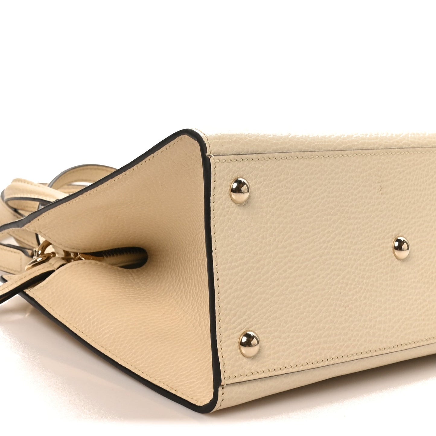 Dollar Calfskin Medium Soho Top Handle Satchel Ivoire
