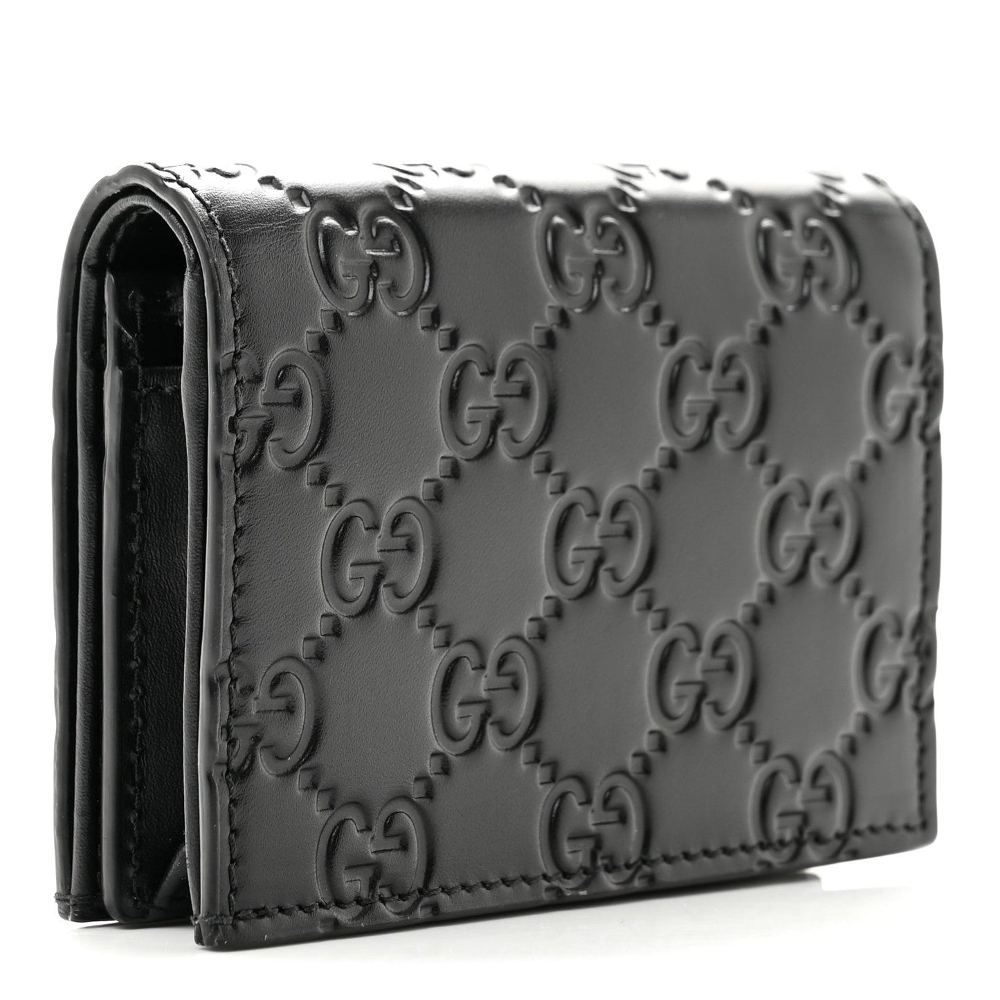 Guccissima Card Case Wallet Black