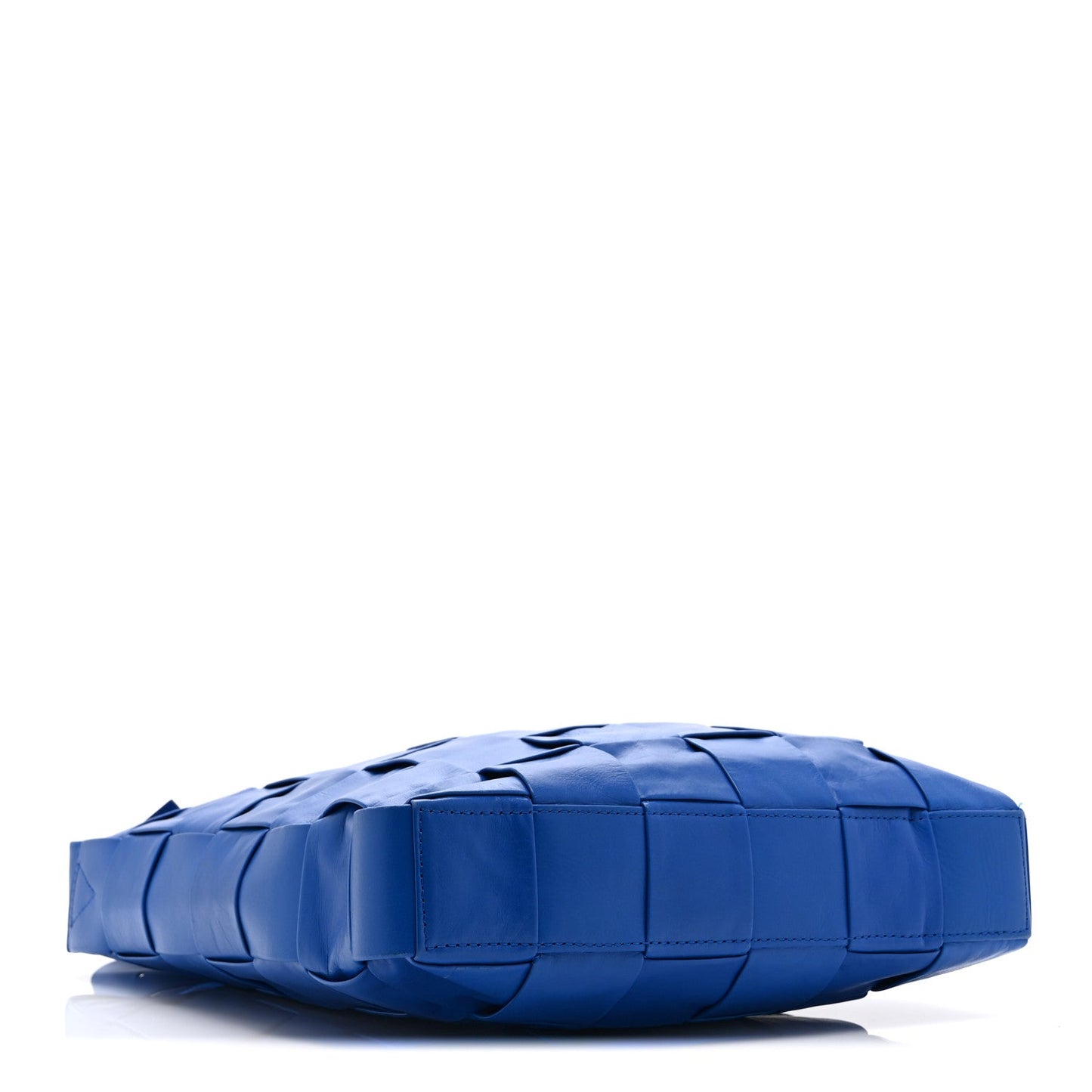 Paper Calfskin Maxi Intrecciato Cassette Messenger Blue
