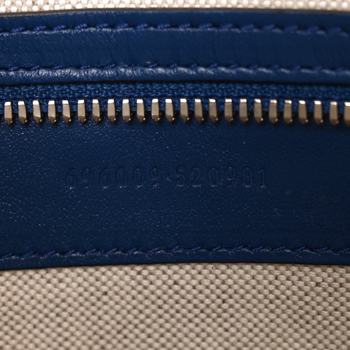 Calfskin GG Tennis Embossed Medium Wristlet Messenger Bag Intense Metal Blue
