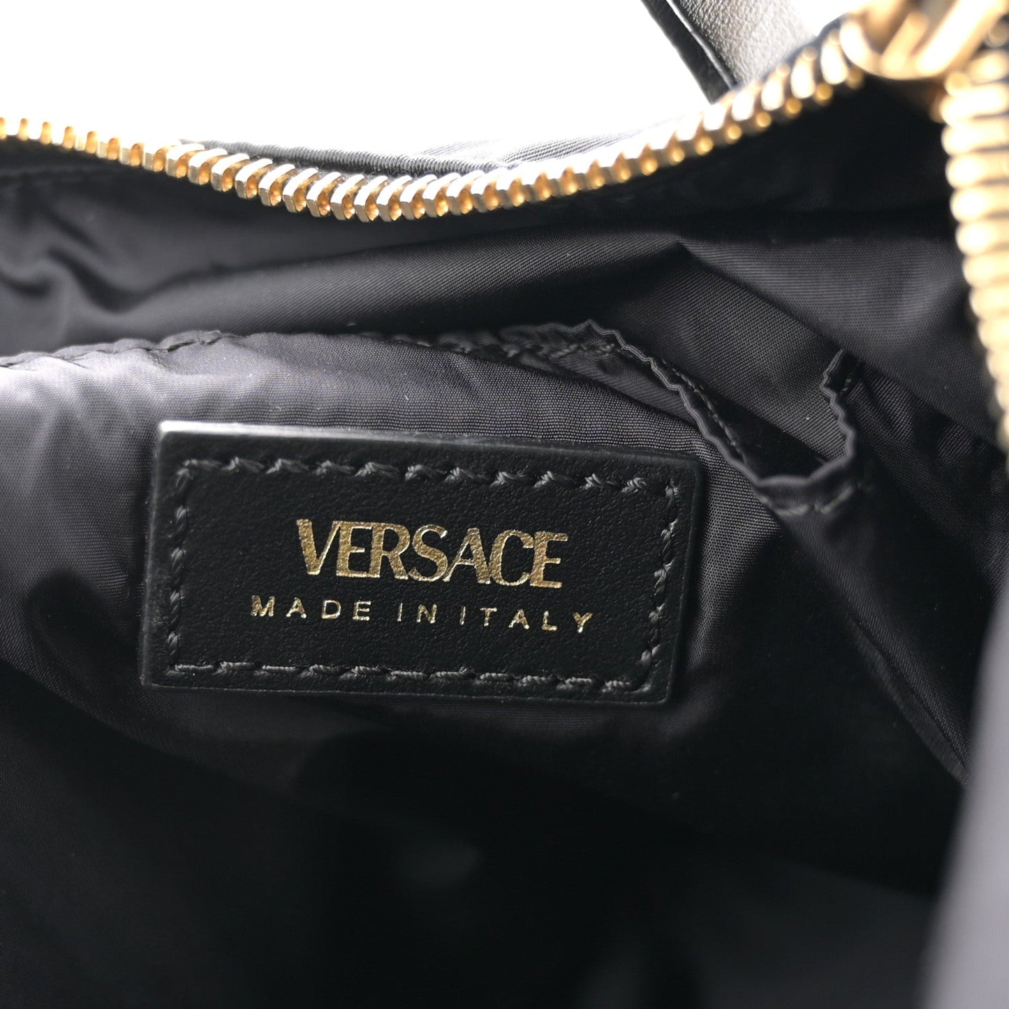 Nylon Tribute Chain Crossbody Shoulder Bag Black