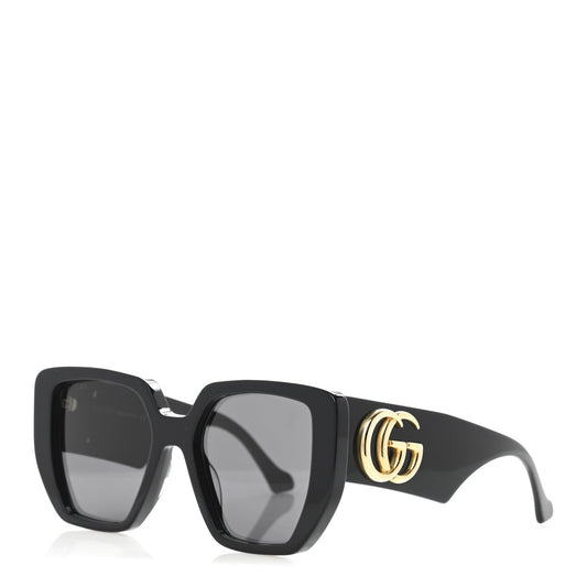 Acetate Square Frame Sunglasses GG0956S Black