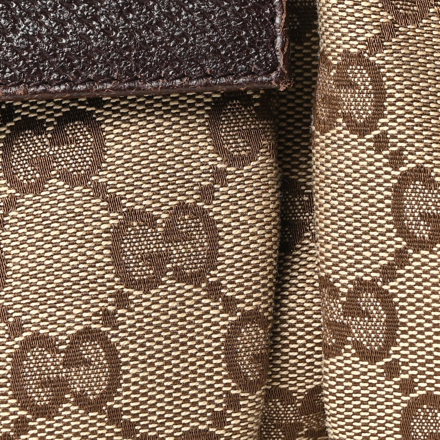 Monogram Web Belt Bag Dark Brown