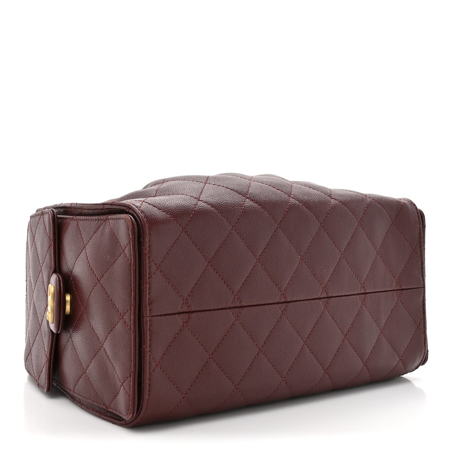 Caviar Quilted Small Chanel 25 Handbag Burgundy