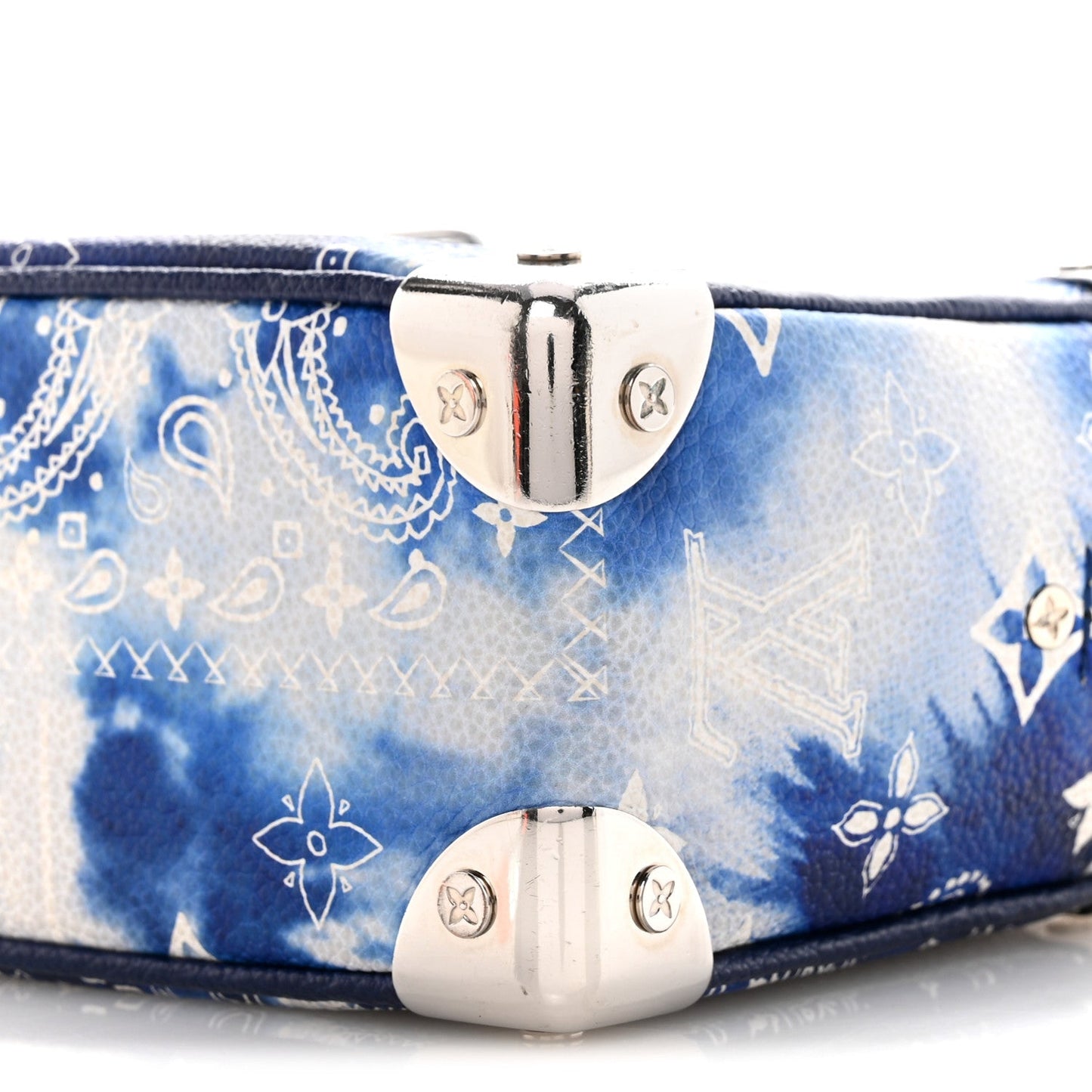 Cowhide Monogram Bandana Mini Soft Trunk Blue
