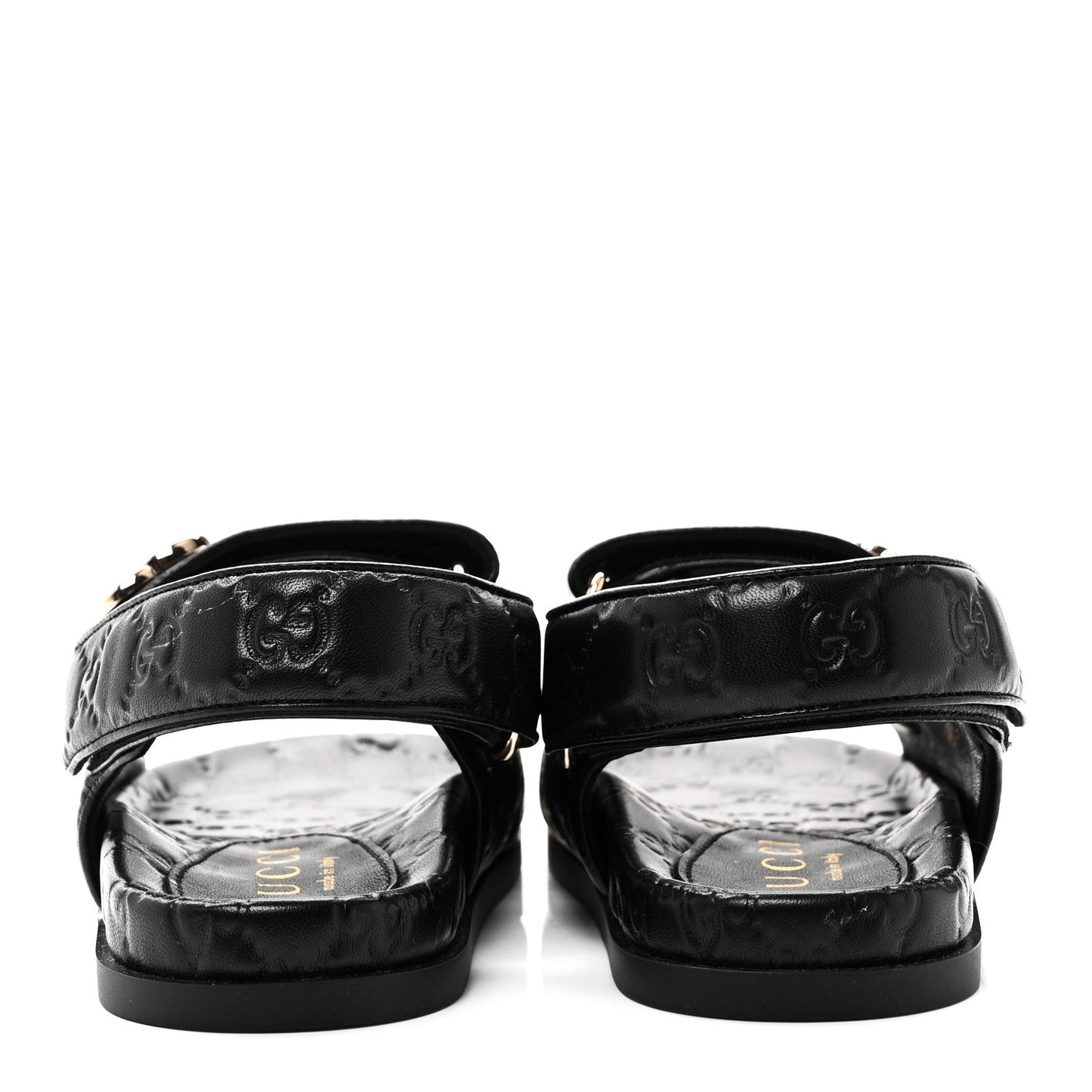 Guccissima GG Embossed Womens Sandals 35 Black