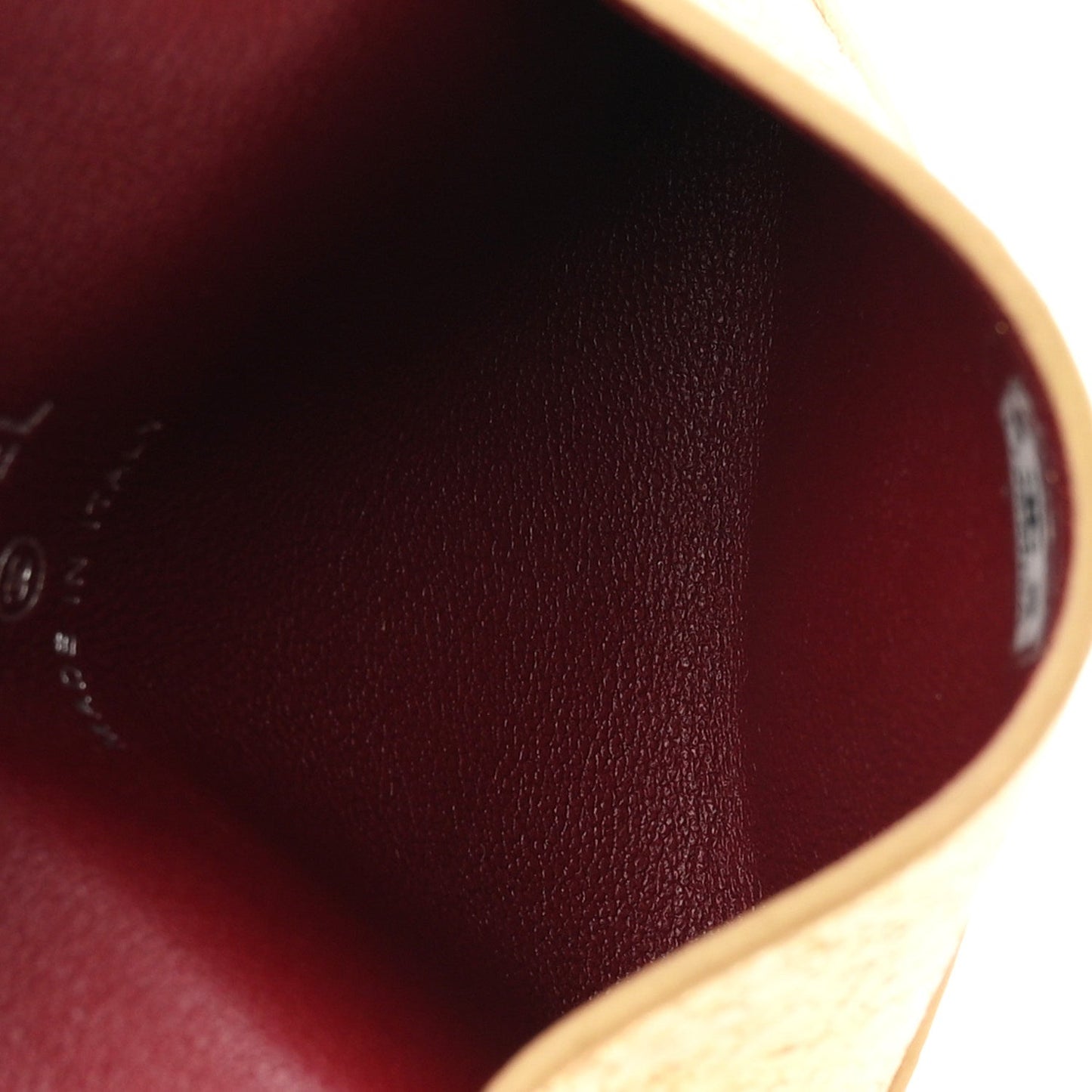 Metallic Lambskin Card Holder With Strap Gold