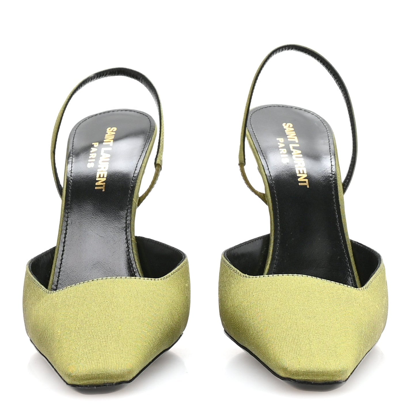 Crepe De Chine Blade 105 Slingback Pumps 37.5 Lime