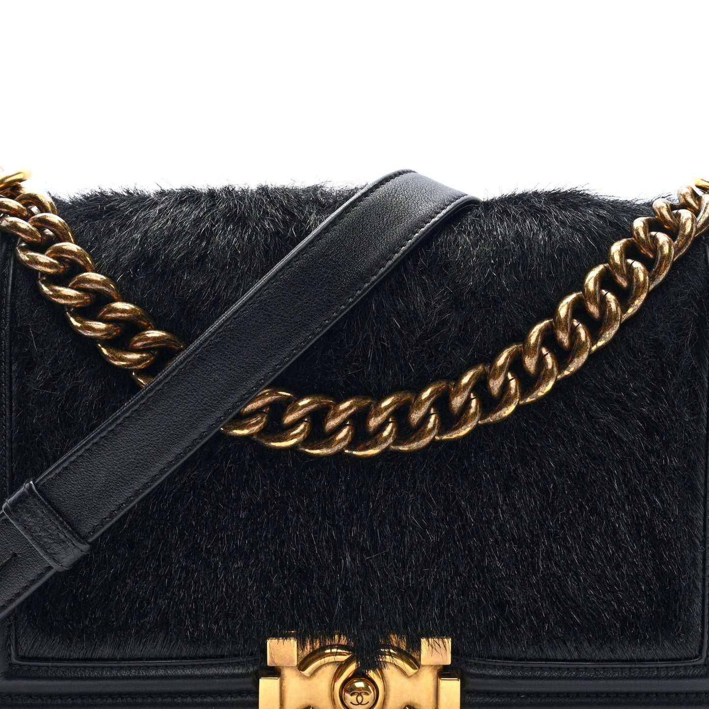 Goat Hair Medium Celtic Boy Flap Black