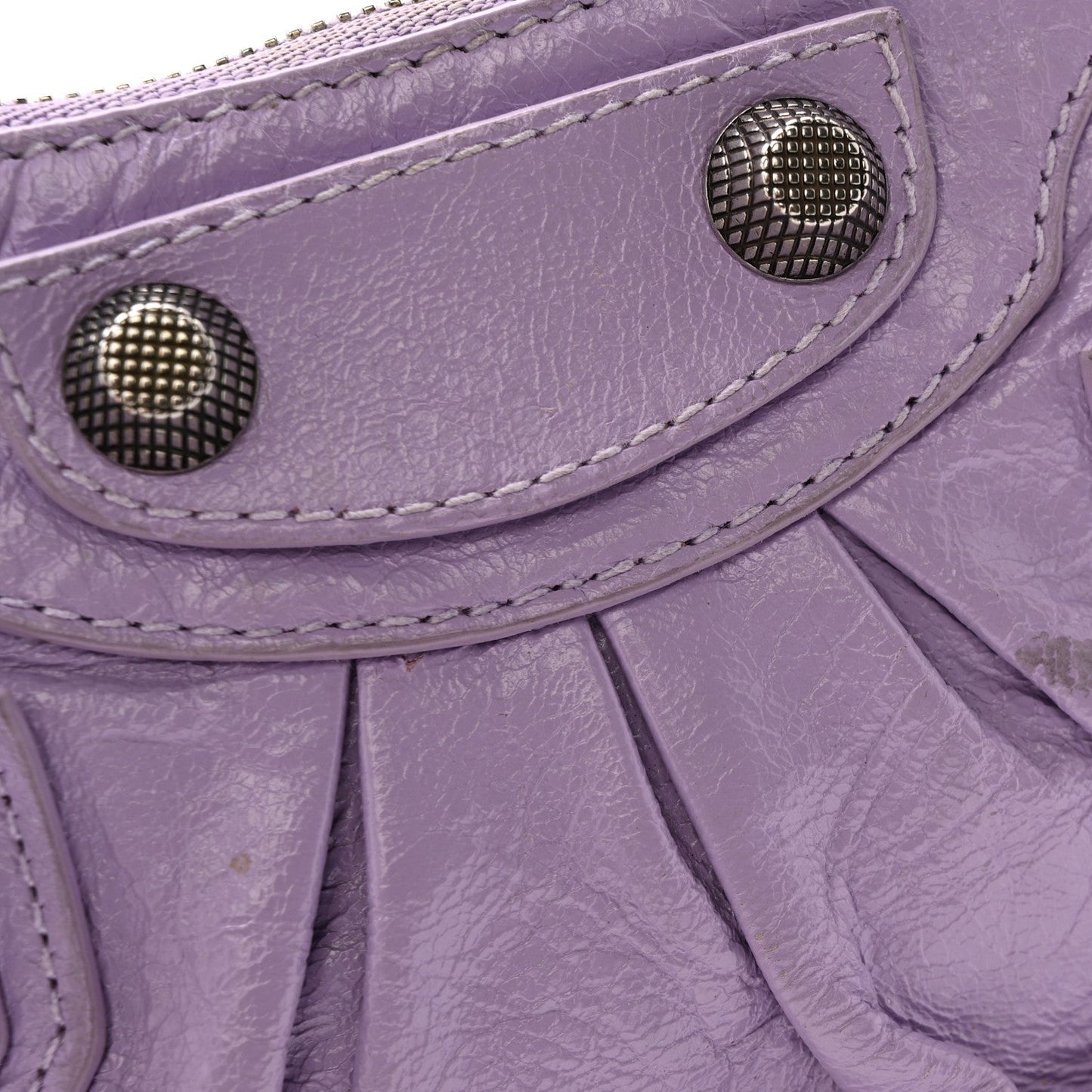 Agneau Arena Le Cagole Mini Purse With Chain Lilac