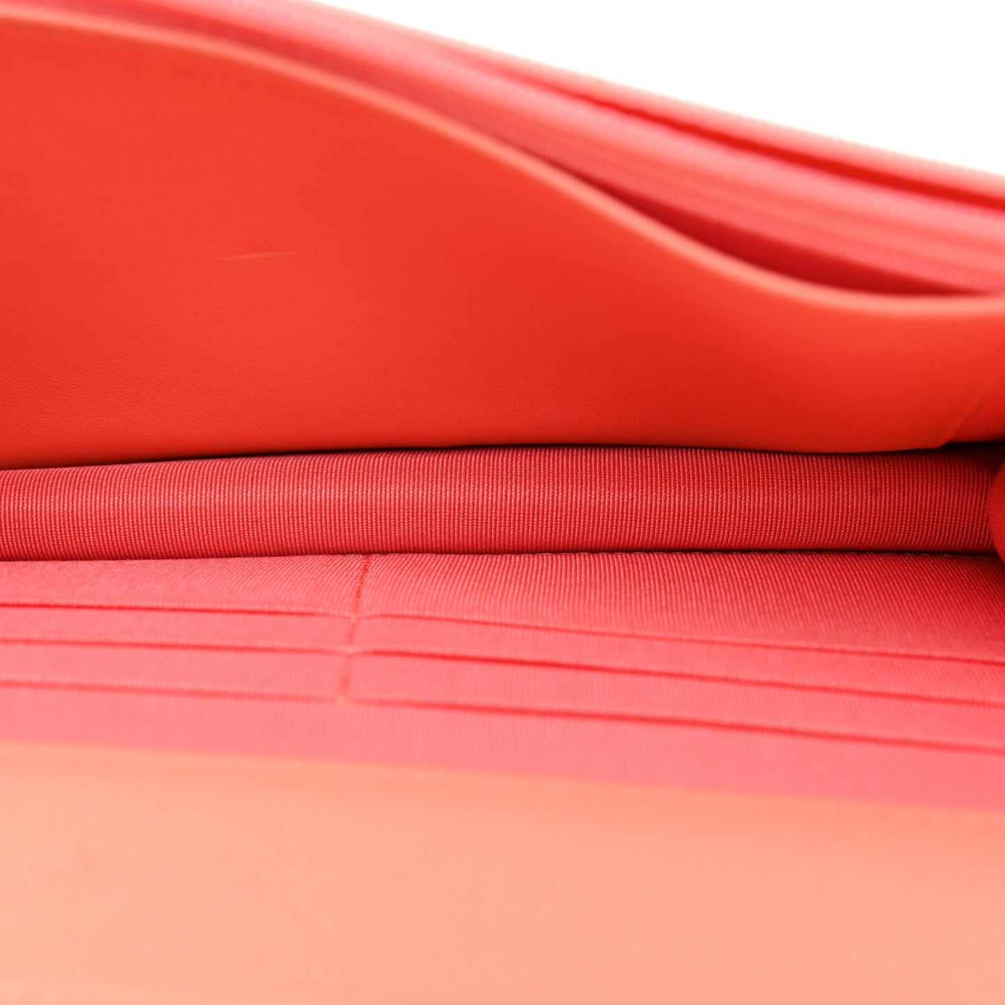 Caviar Quilted Wallet on Chain WOC Coral