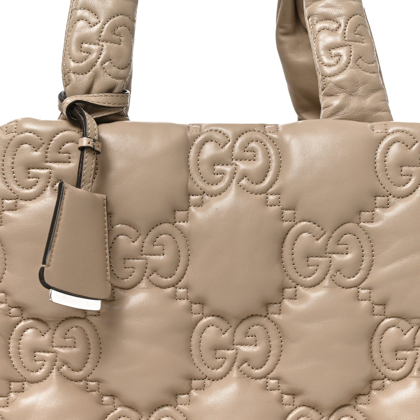 Calfskin GG Matelasse Large Tote Beige
