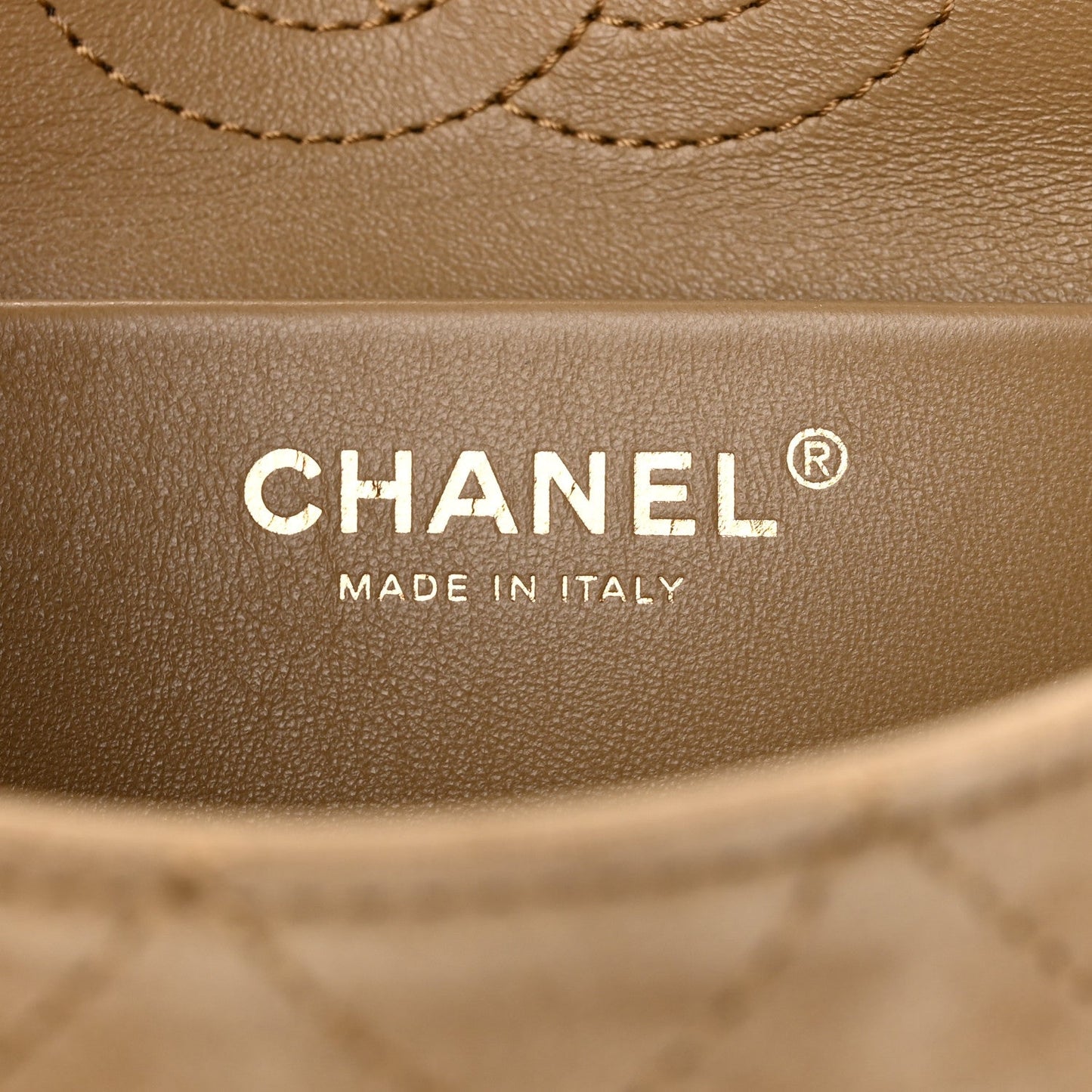 Suede Calfskin Mini Souplissimo Flap Dark Beige