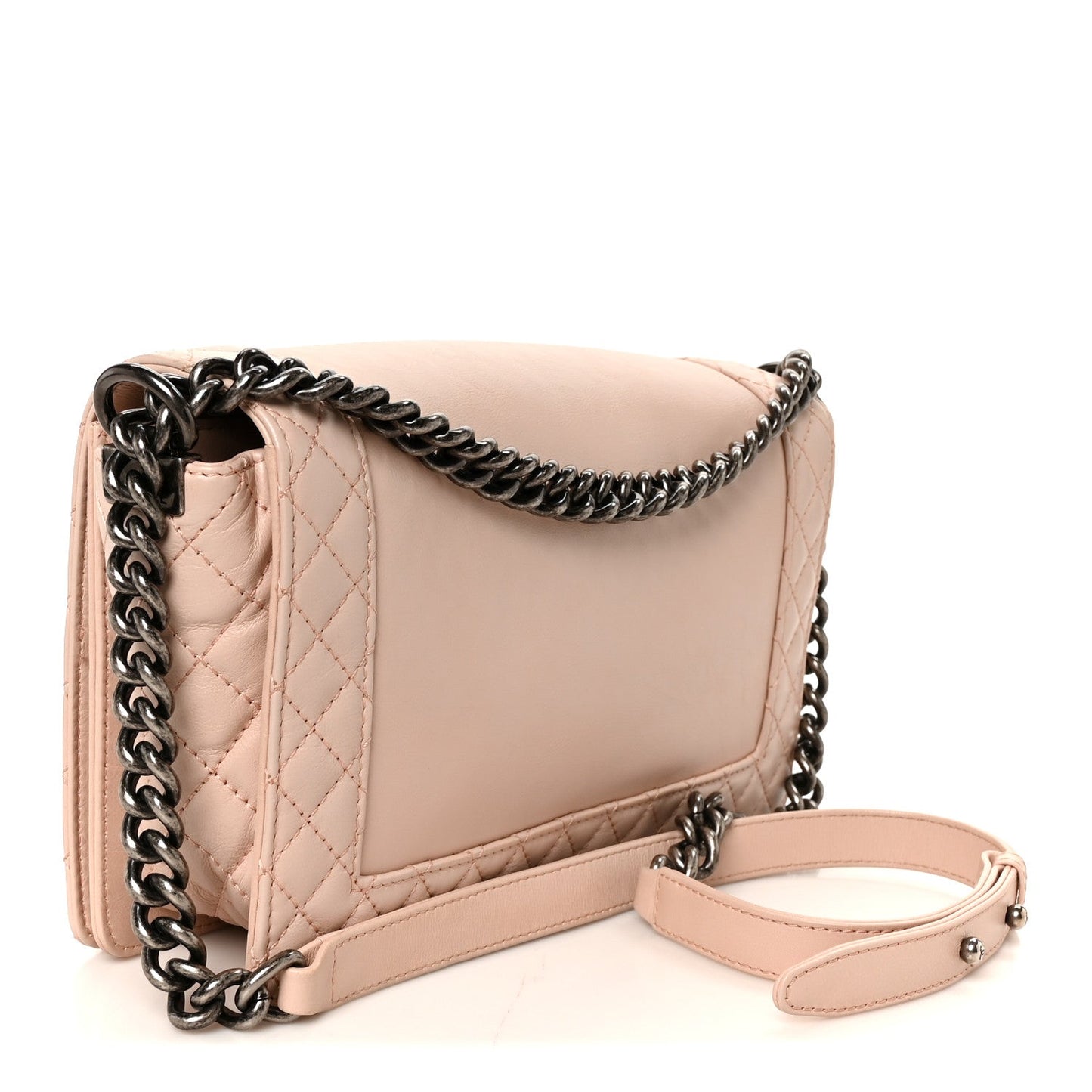 Calfskin New Medium Boy Reverso Flap Light Pink